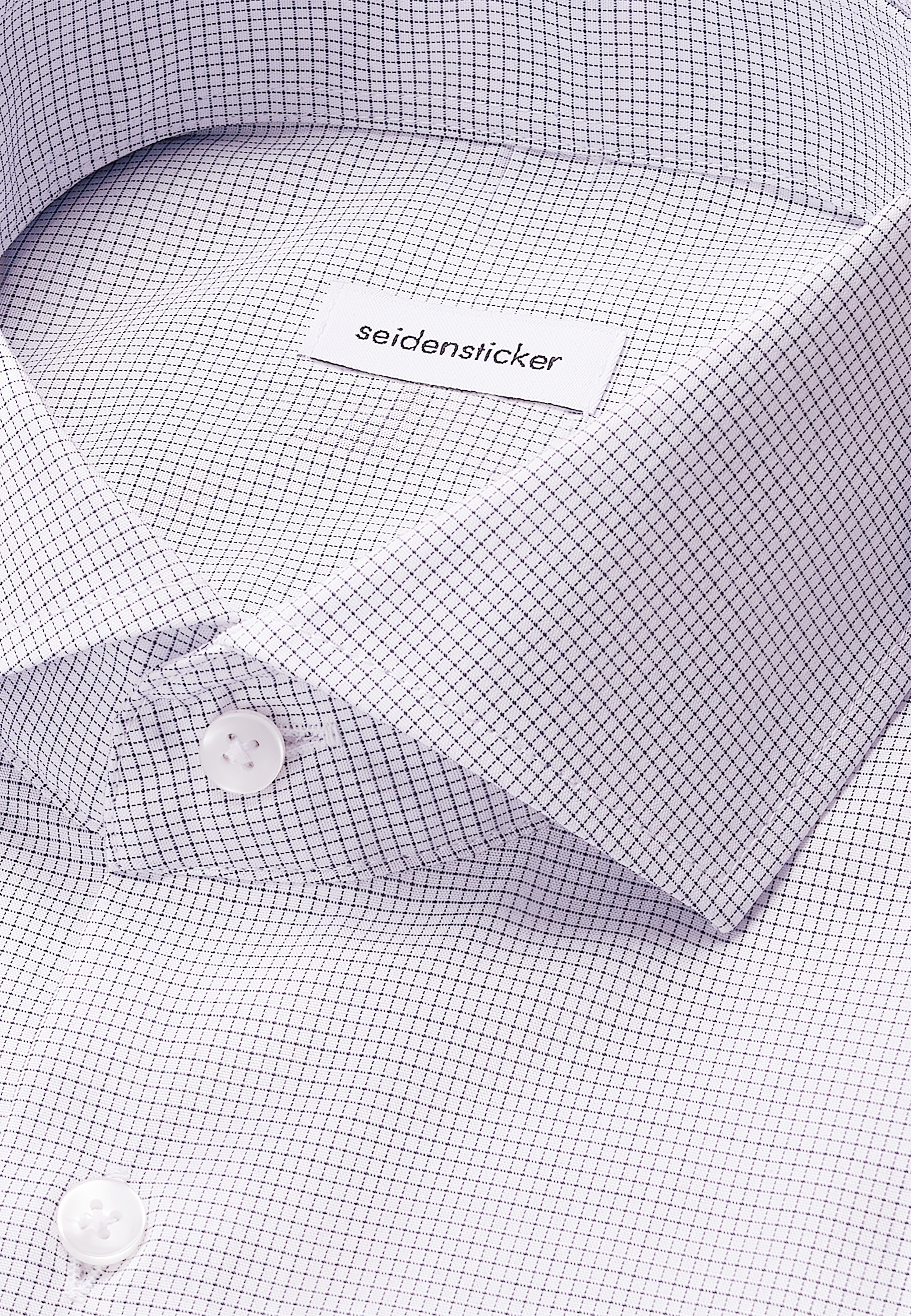 seidensticker Businesshemd »Schwarze Rose«, Regular 1/1 Kentkragen Karo