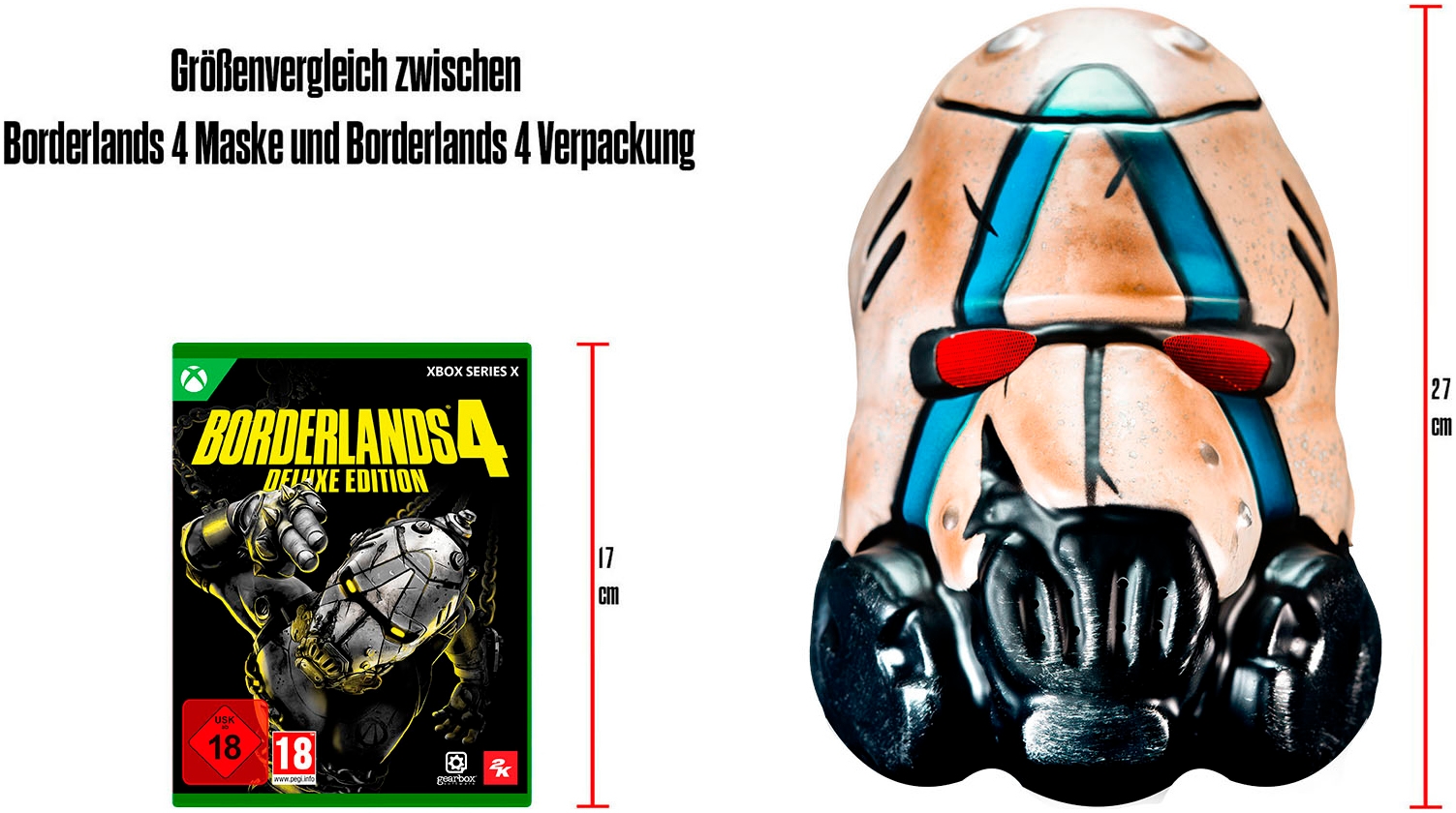2K Spielesoftware »Borderlands 4 Deluxe«, Xbox Series X, Tragbare Gesichtsmaske - exklusiv bei OTTO