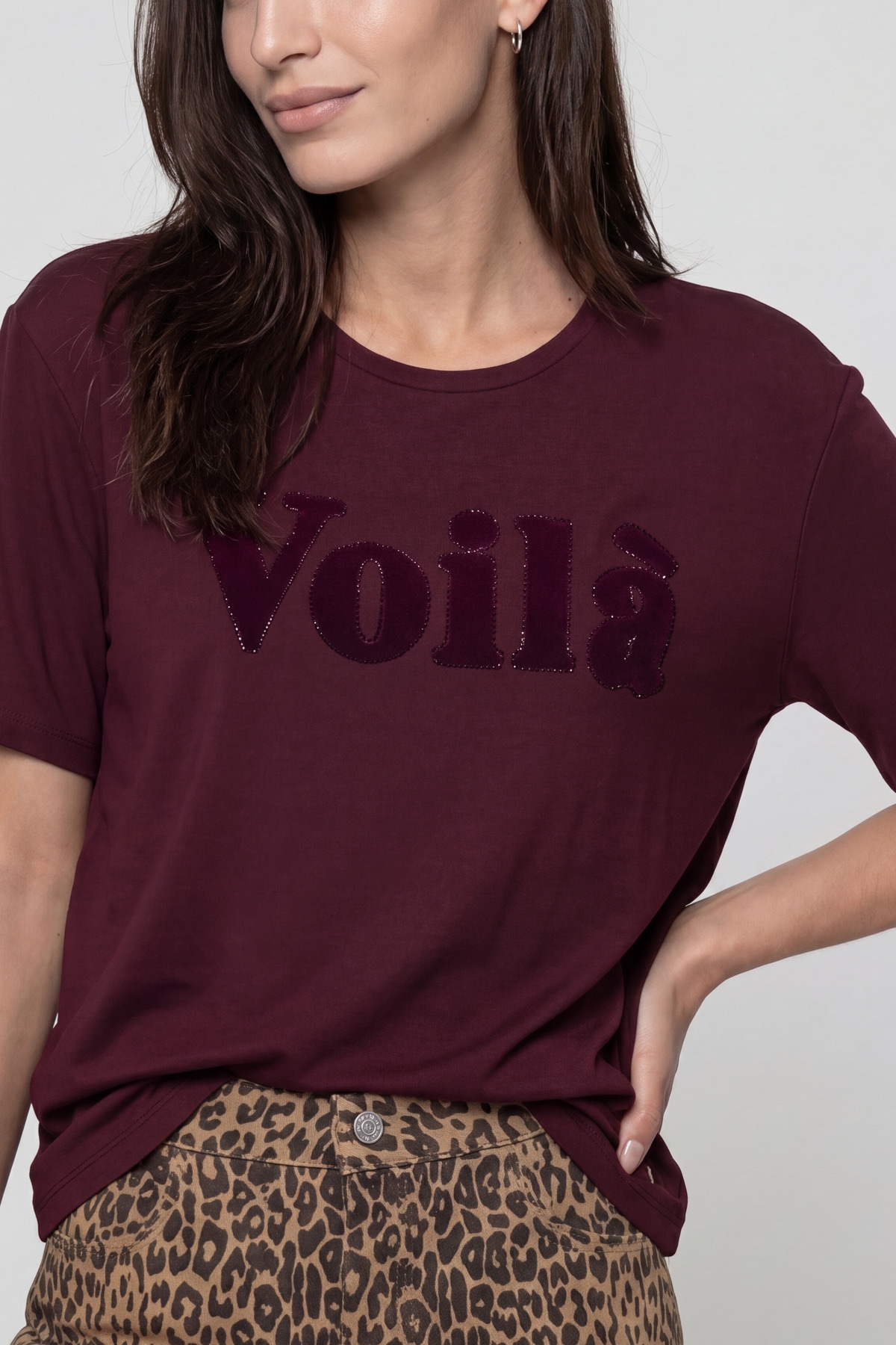 Monari T-Shirt »Shirt Voilá« Regular fit mit Rundhalsausschnitt