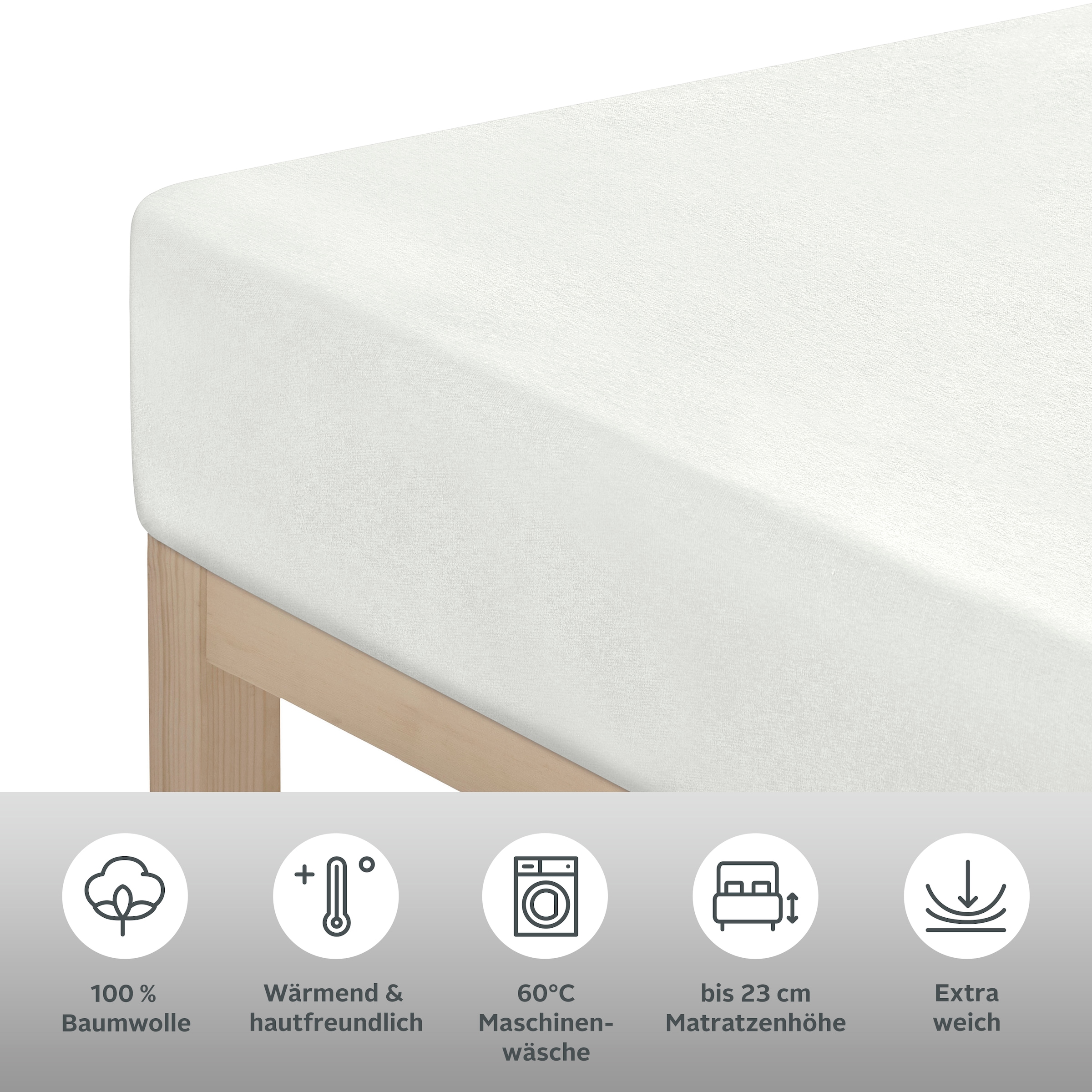 Home affaire Spannbettlaken »Cremona, in den Qualitäten: Baumwolle mit Elastan oder Biber«, Premium Qualität, Größe ab 90x200 cm