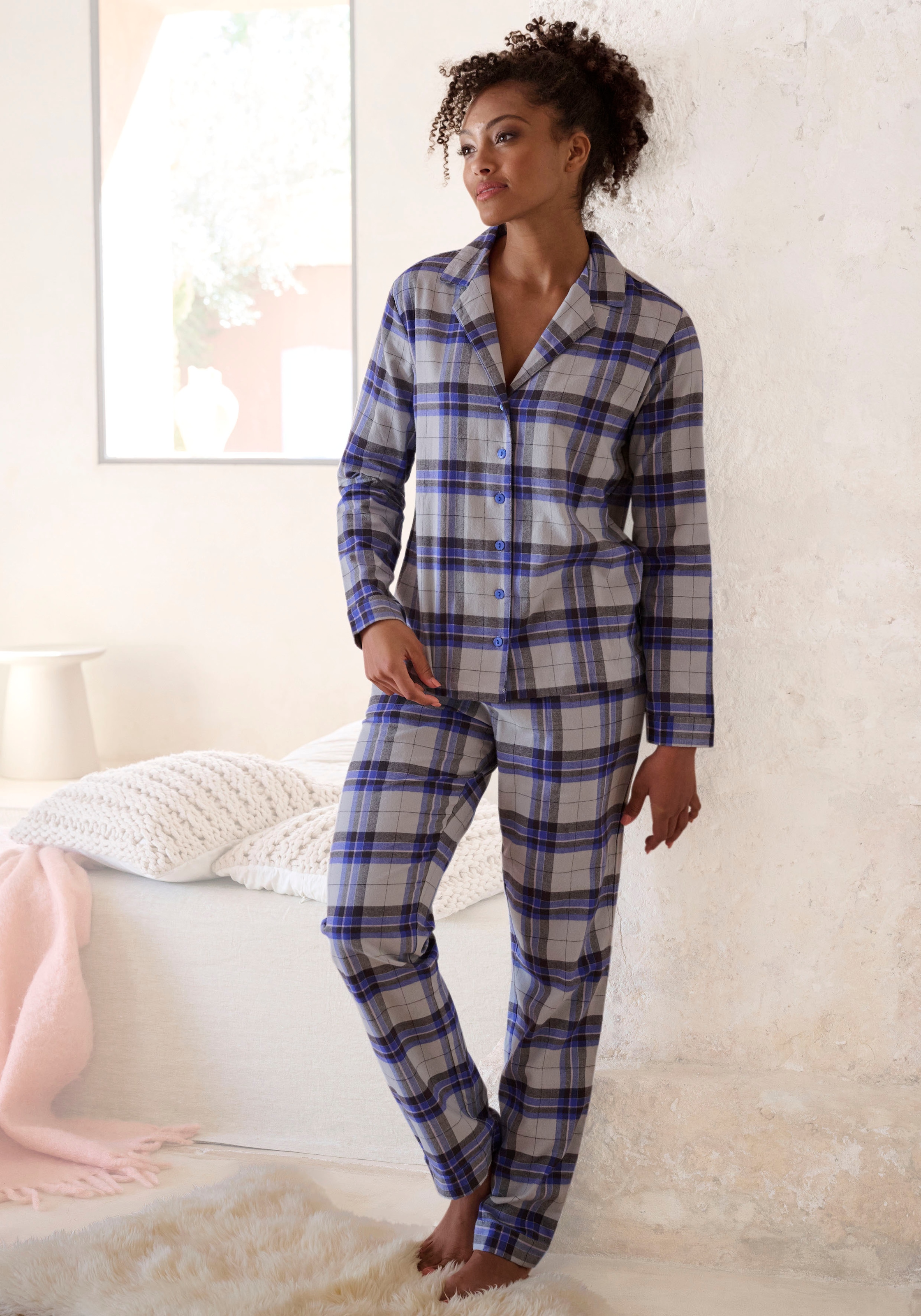 Vivance Dreams Pyjama, (2 kaufen tlg.), aus kuschelig weichem Flanell