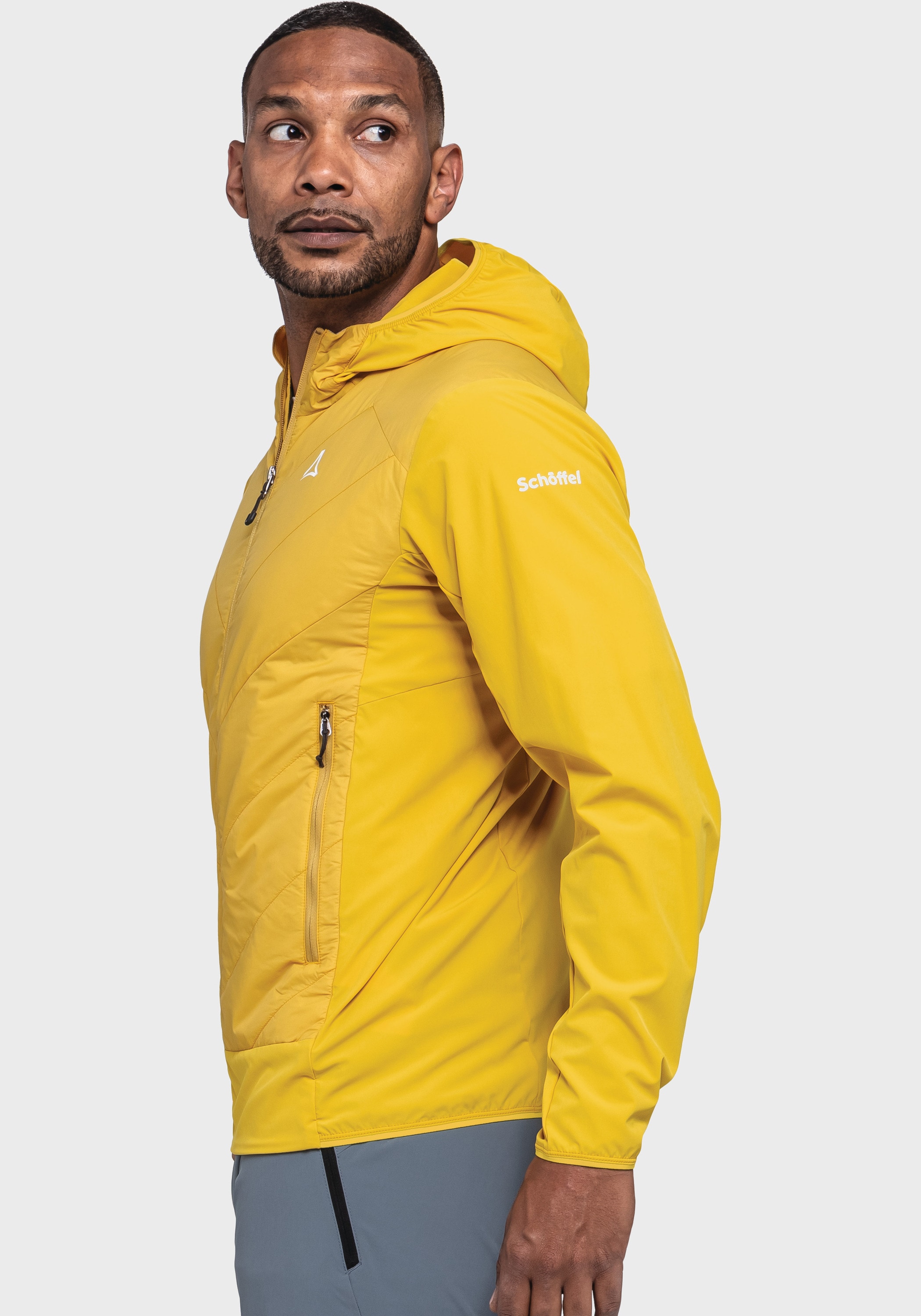 Schöffel Funktionsjacke »Hiking Hybrid Jk Style Blaueis MNS« mit Kapuze