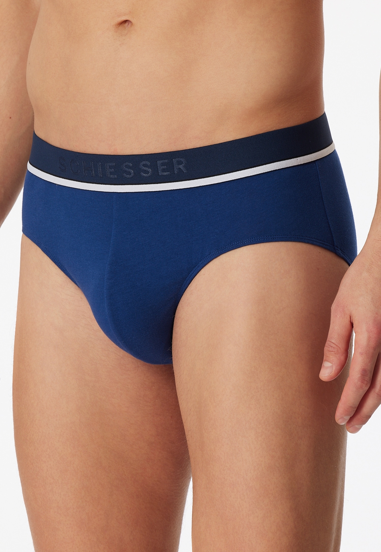 Schiesser Rioslip »"95/5"«, (3er-Pack), mit sportlichem Logo-Webgummibund mit schmalen weißem Ansatz