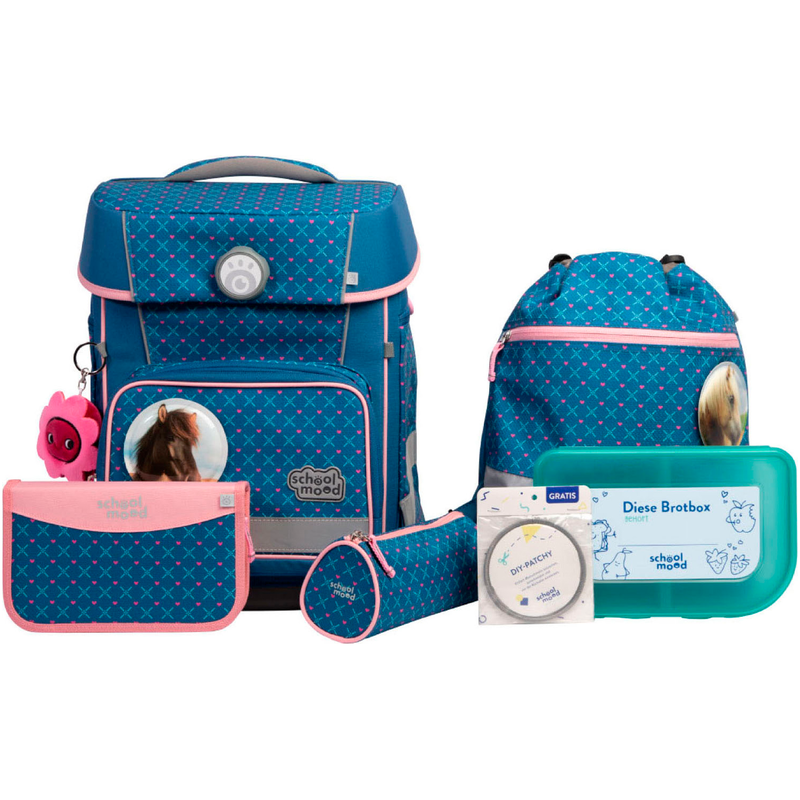 SCHOOL-MOOD Schulranzen »Champion Maxx Pro« retroreflektierende Flächen Mila (Pferd) mit Moodie Naomi Neugier