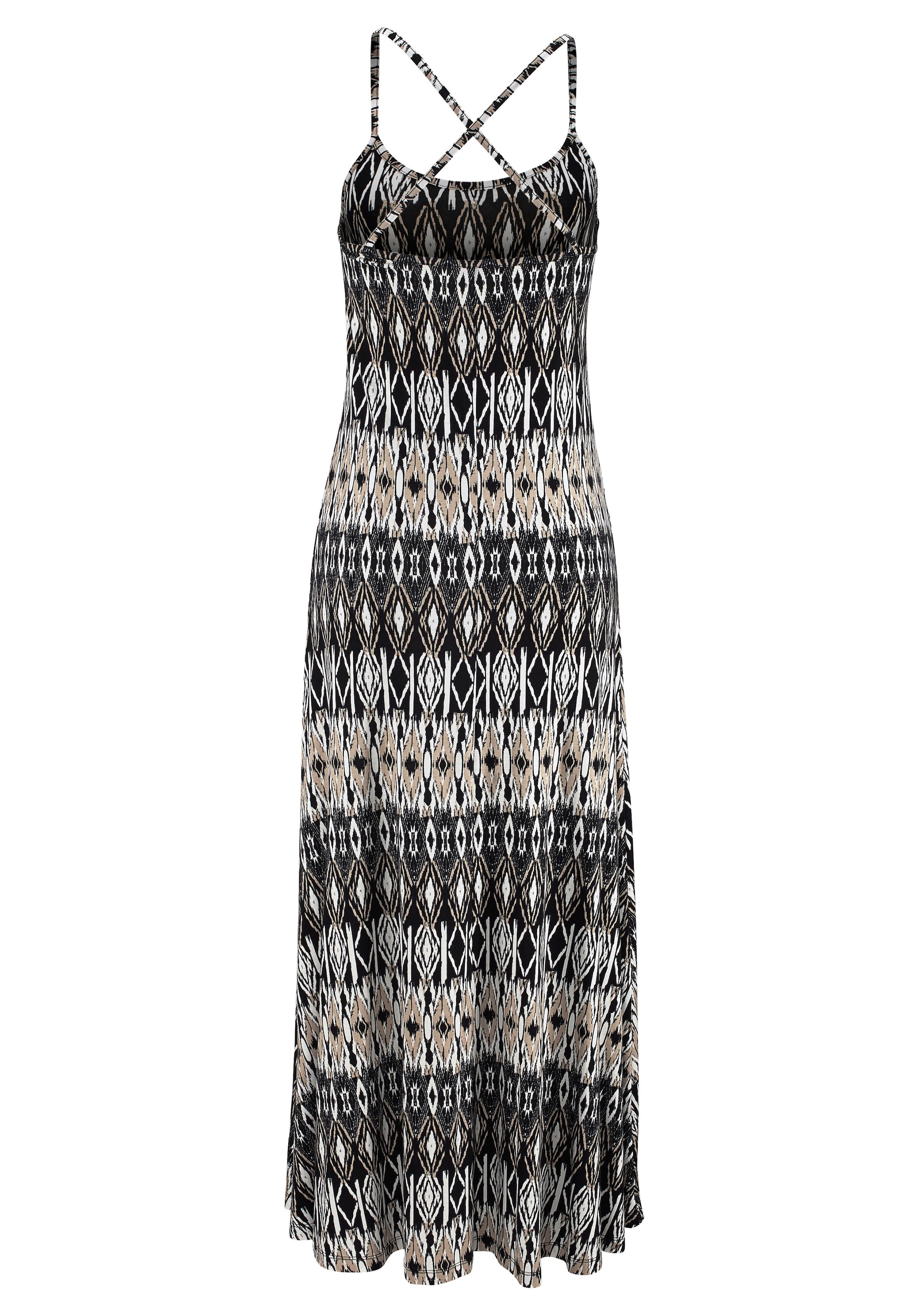 LASCANA Maxikleid, mit Ethnodruck, Sommerkleid, Strandkleid