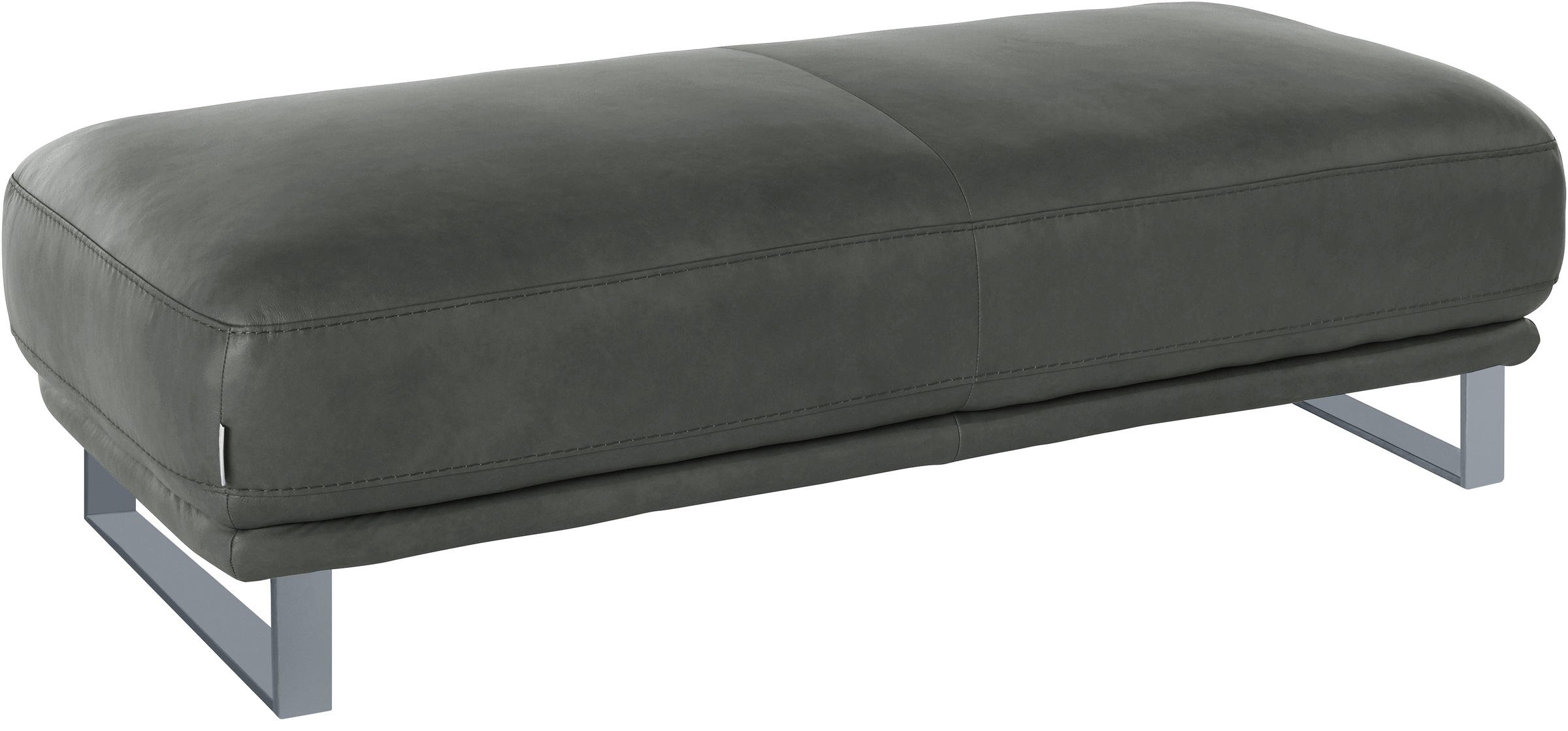 W.SCHILLIG Hocker »montanaa«, mit Metallkufen in Silber matt, Breite 141 cm