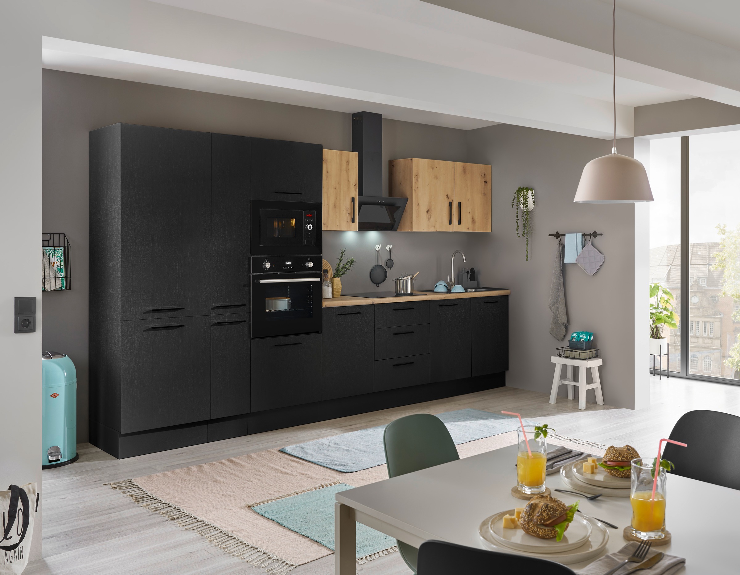 BASIC by Balculina Küchenzeile »Turin«, Breite 360 cm, wahlweise mit E-Geräten