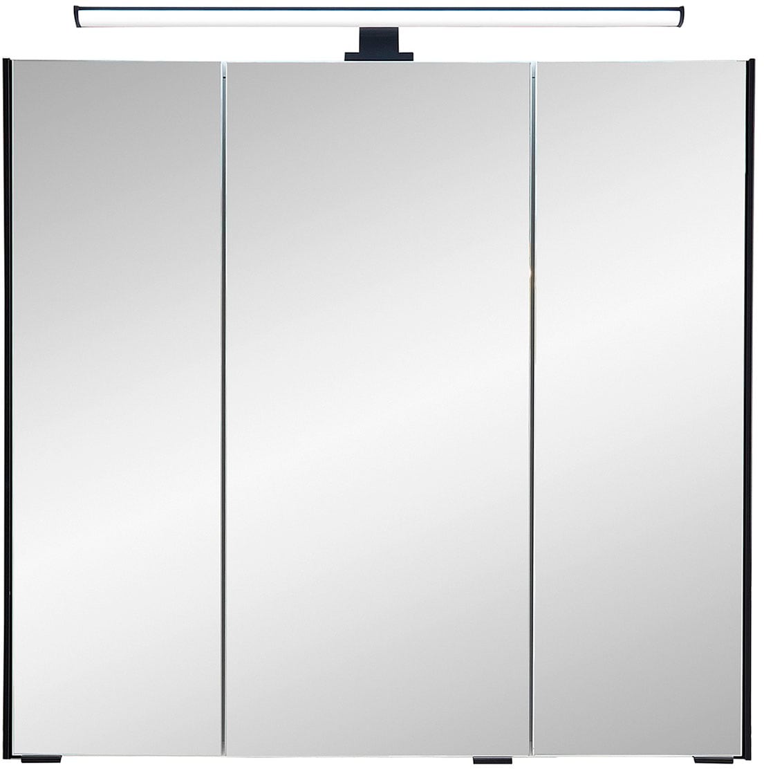 Saphir Badmöbel-Set »Quickset 395 3-teilig, Keramikwaschtisch mit LED-Spiegelschrank«, (5 St.), Midischrank, inkl. Türdämpfer, 5 Türen, 3 Schubladen, Bad-Set