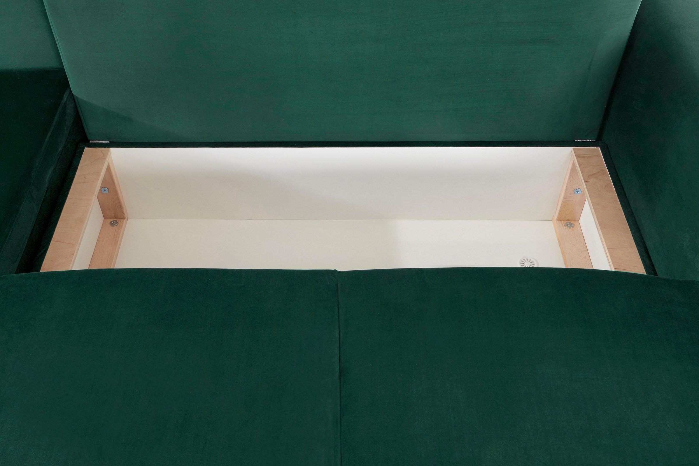 Guido Maria Kretschmer Home&Living Ecksofa »Györ«, L-Form, wahlweise mit Bettfunktion und Bettkasten incl. 2 Zierkissen