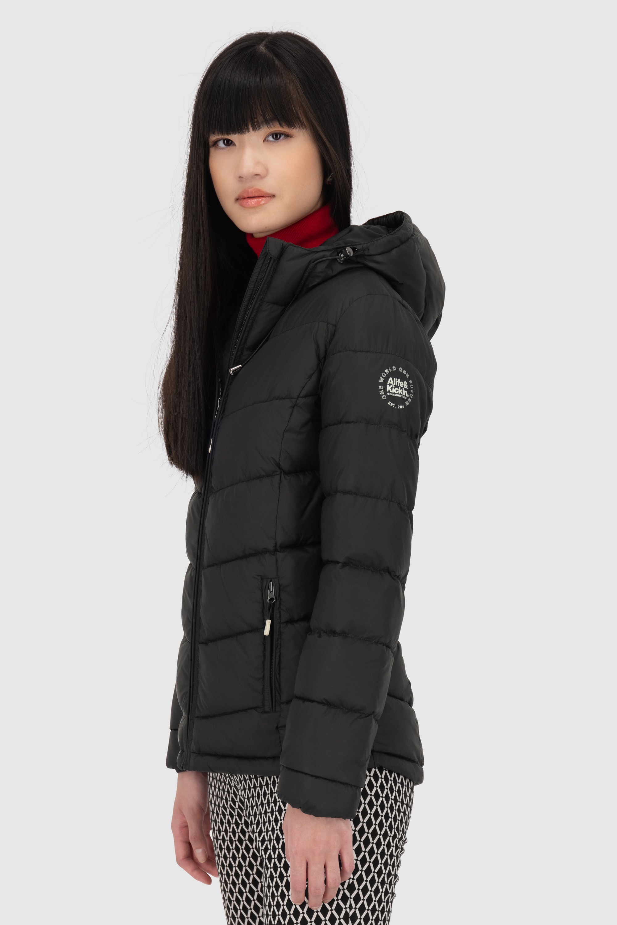 Alife & Kickin Winterjacke »Damen LirazAK A«, Ultraleichte taillierte Steppjacke mit Kapuze