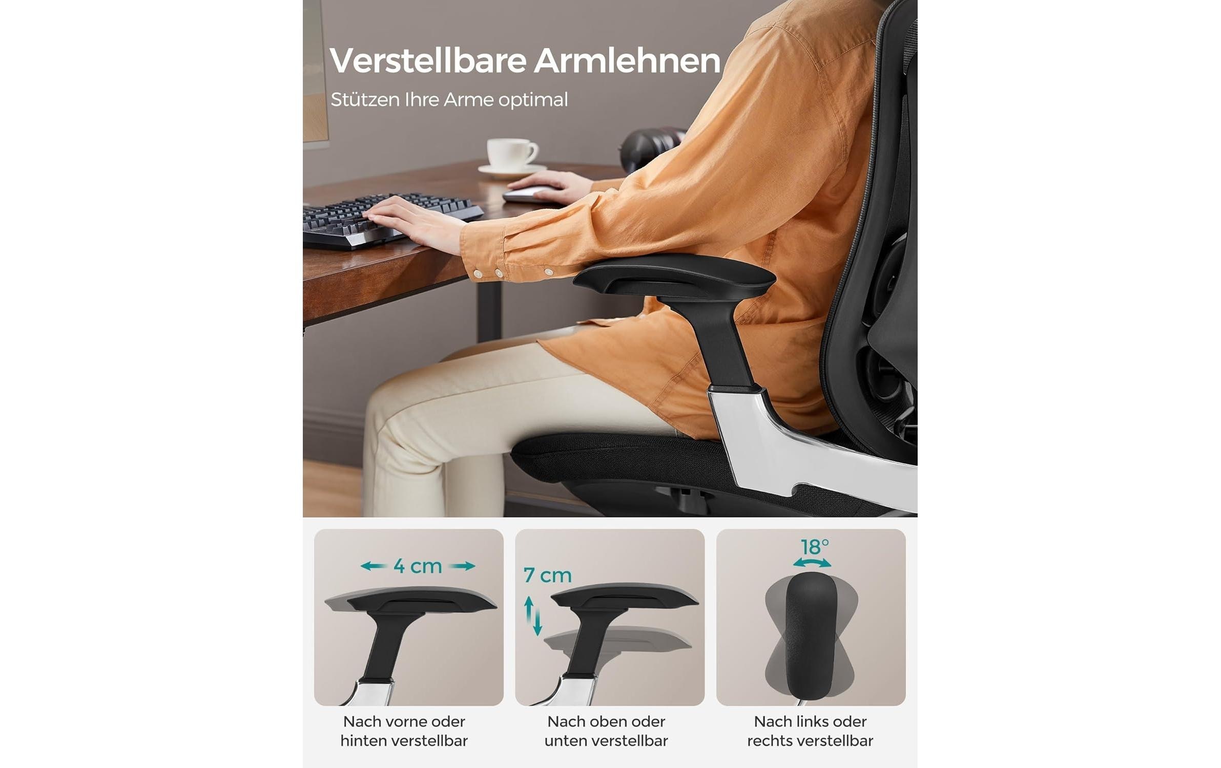 SONGMICS Bürostuhl »mit Armlehnen und Fusskreuz« ()