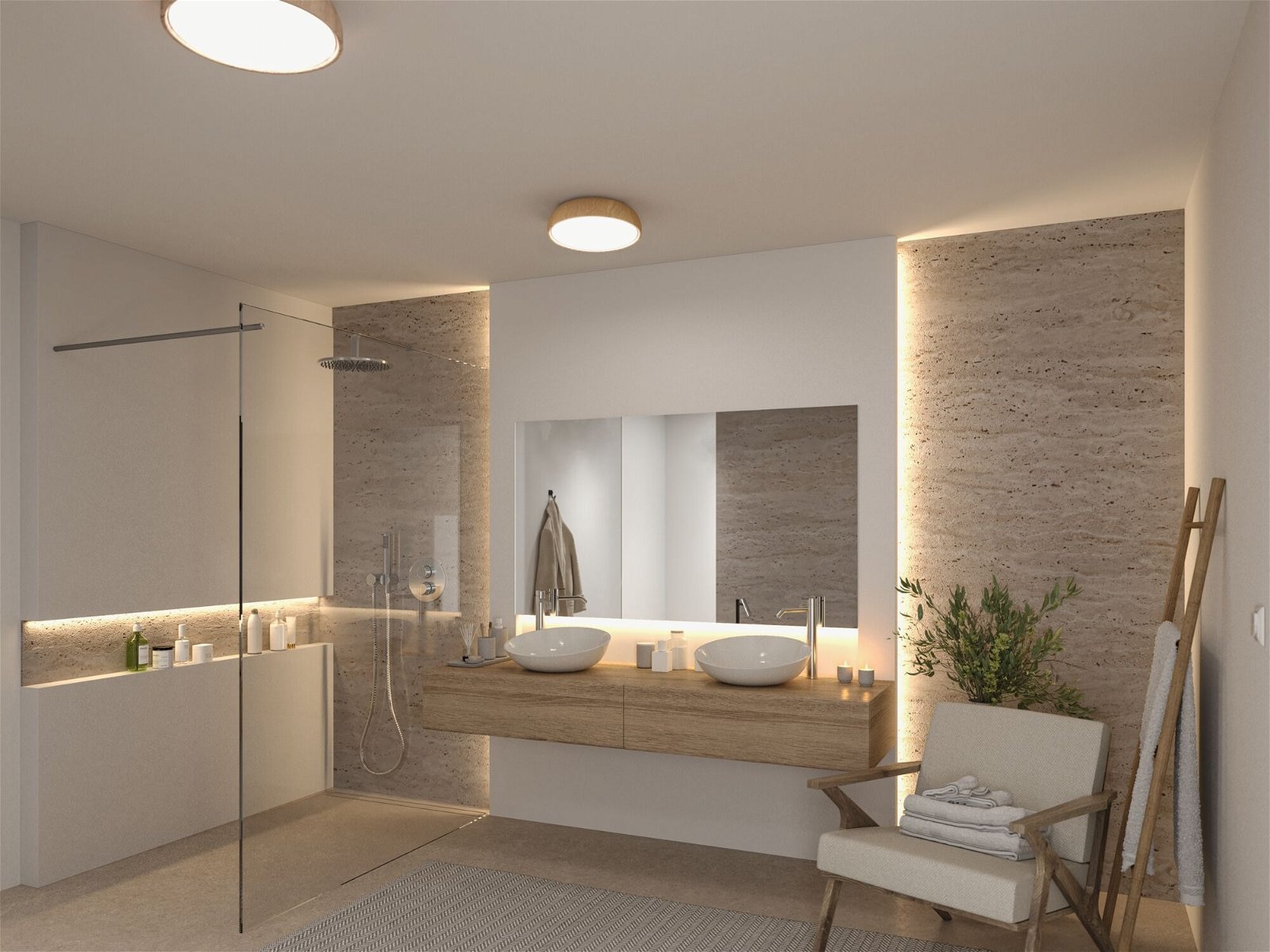 Paulmann LED Deckenleuchte »Selection Bathroom Oka IP44 24W 230V Kunststoff«, 1 flammig, WhiteSwitch