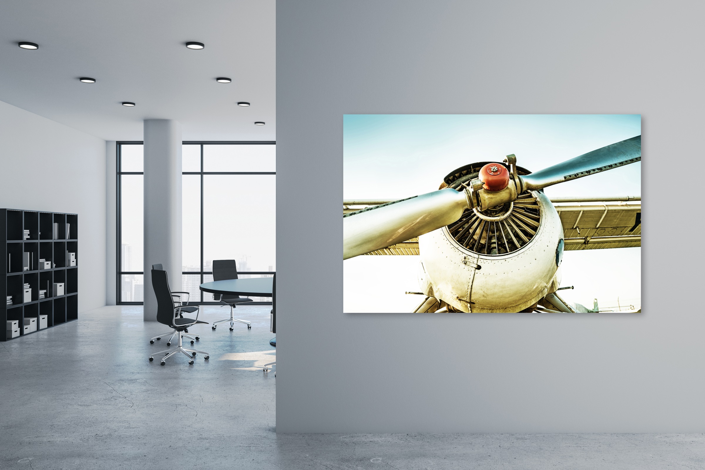 queence Leinwandbild »Flugzeug«, Flugzeuge-Kunst, (1 St.), Akustikbild mit günstig online kaufen