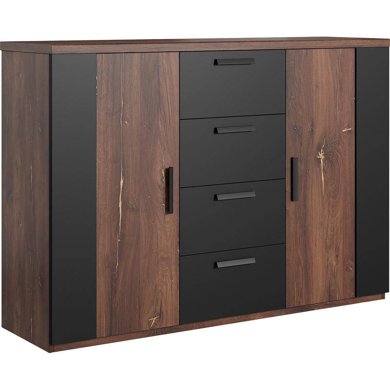 HOME AFFAIRE Schubkastenkommode »Sigma, Breite 132 cm, moderne Schubladenkommode, Made in Europe« Kommode viel Stauraum, Einlegeböden verstellbar,...