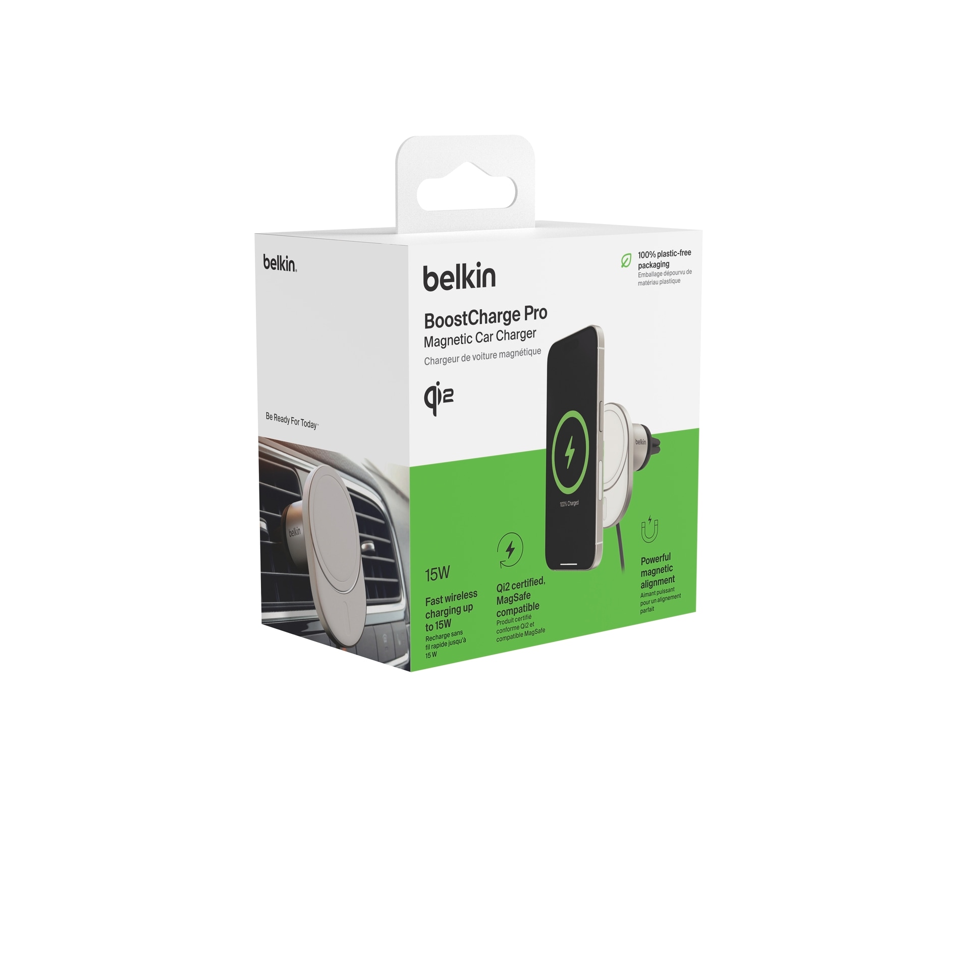 Belkin Wireless Charger »BoostCharge Magnetisches Kfz-Ladegerät Qi2, ohne Netzteil«