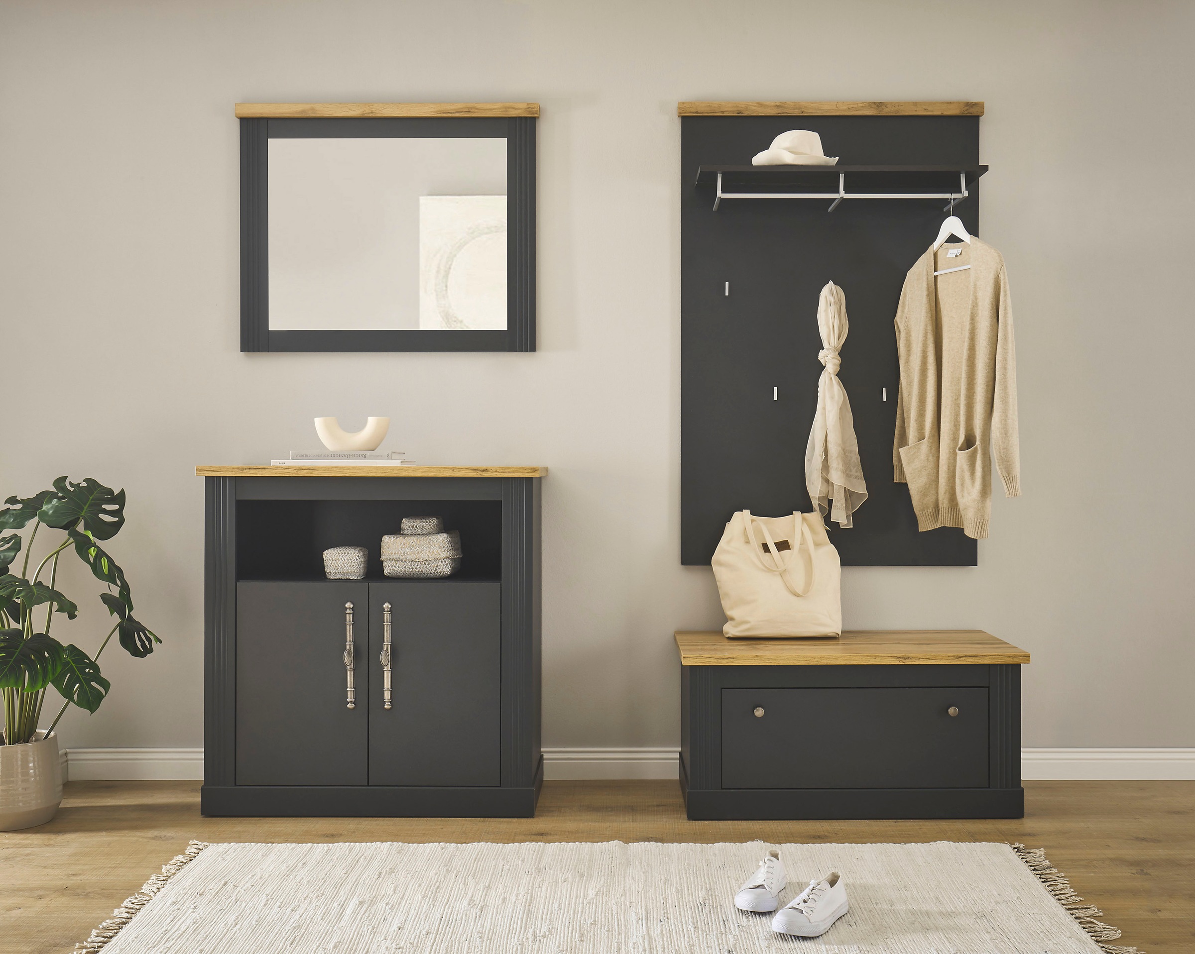 Home affaire Garderoben-Set »Westminster BESTSELLER!«, (4 St., Schuhbank, S günstig online kaufen