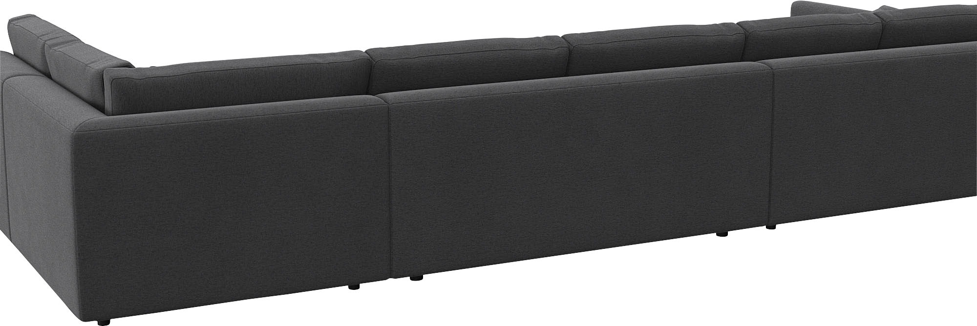 FLEXLUX Wohnlandschaft »Lovane, U-Form, bequem und komfortabel«, Weich & anschmiegsam, große Sitztiefe auf Kaltschaum, Dekokissen inkl.
