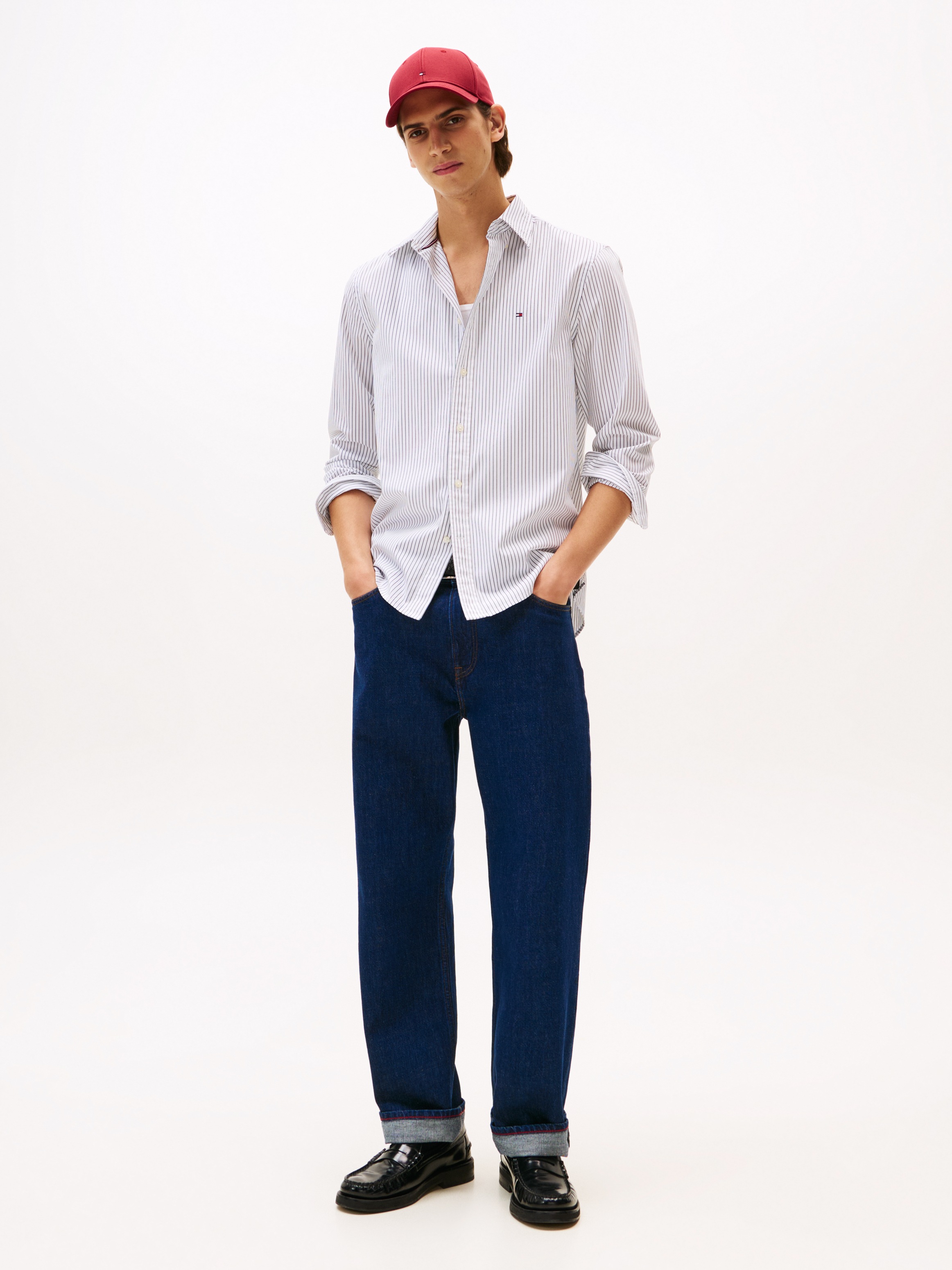 Tommy Hilfiger Langarmhemd »CORE HAIRLINE POPLIN«