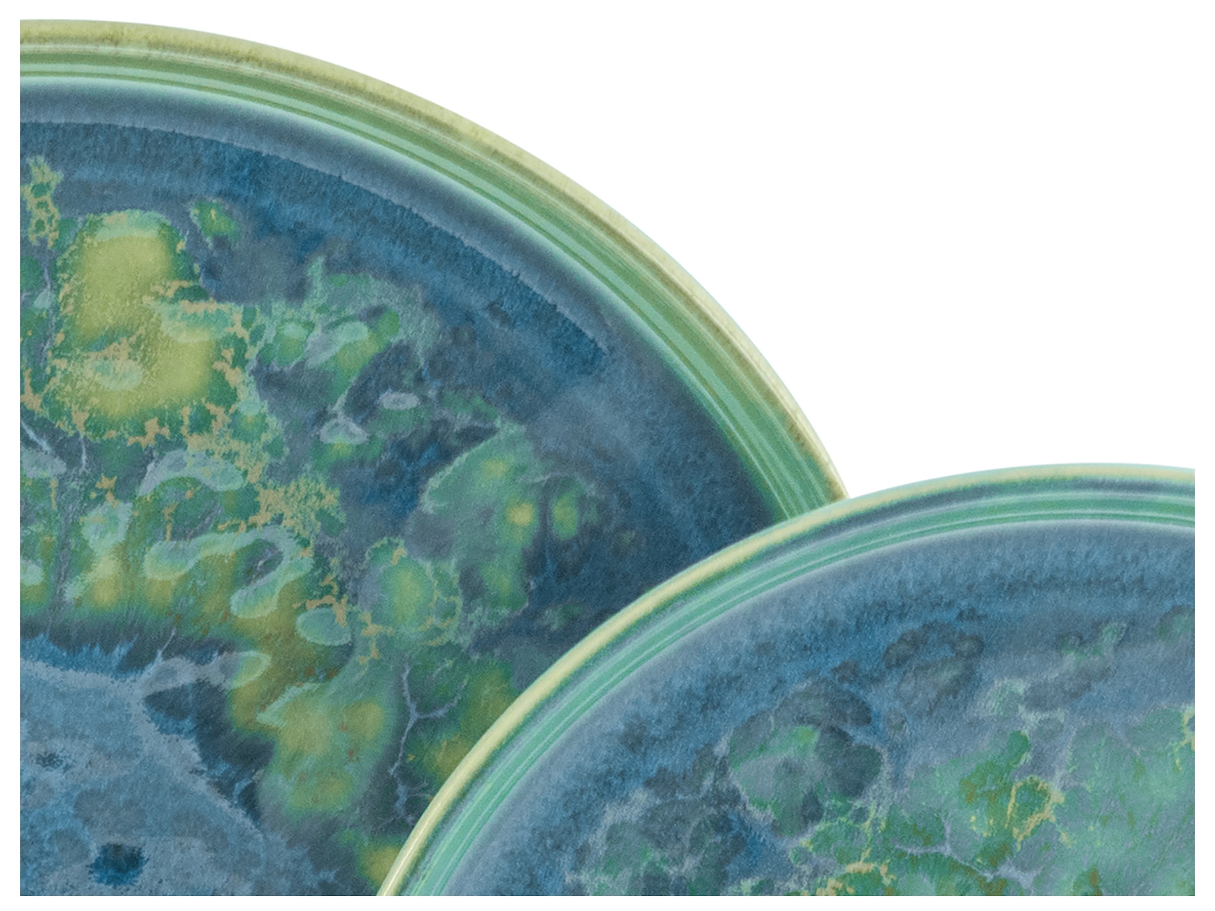 CreaTable Servierplatte »Yuki« reaktiv leuchtender Digitaldruck, jedes Stück ein Unikat, oval, 33 cm