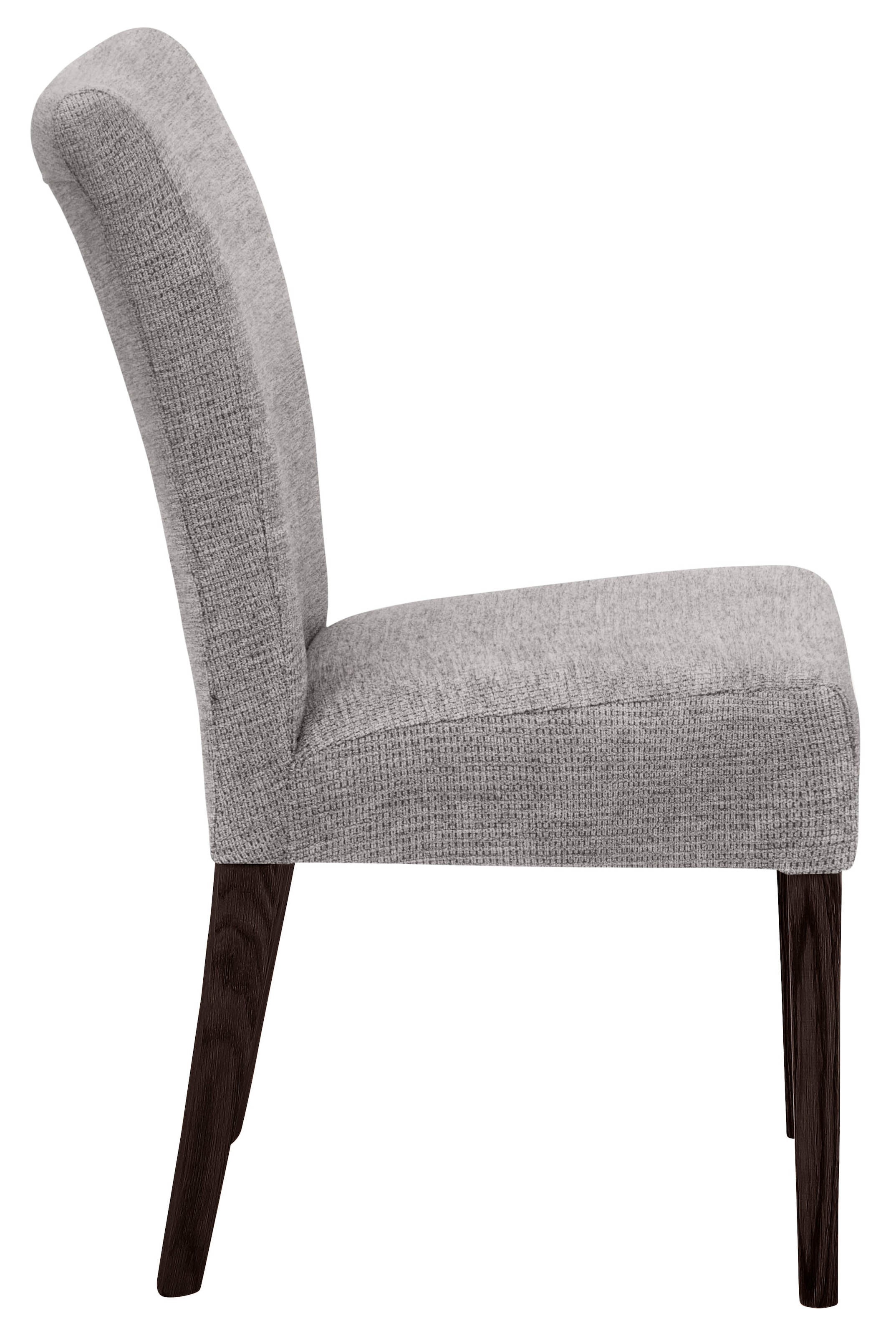 Home affaire Esszimmerstuhl »Queen«, (Set), 2 St., Softstruktur, Beine aus massiver Buche, wengefarben lackiert, Polsterstuhl