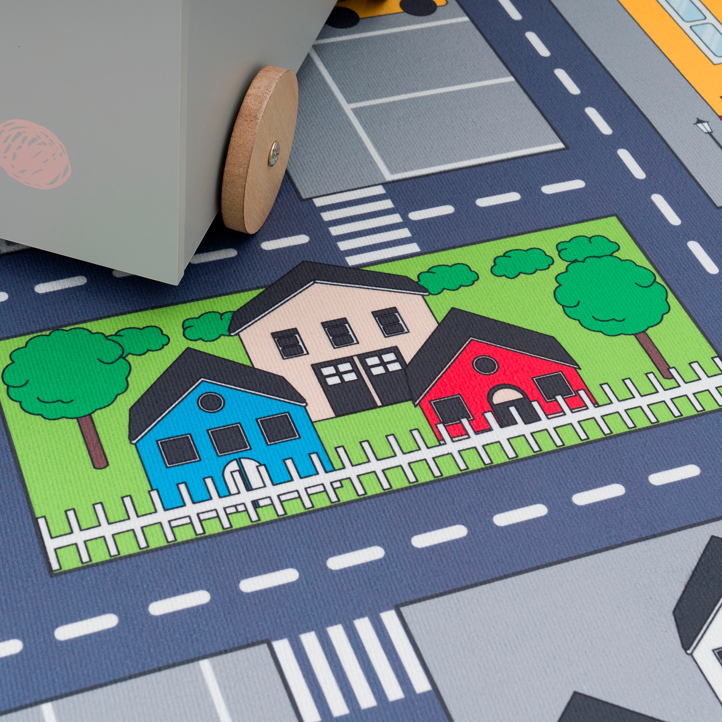 Paco Home Kinderteppich »Bino 576«, rechteckig, 4 mm Höhe, Kurzflor, Straßen-Spiel-Teppich, Kinderzimmer