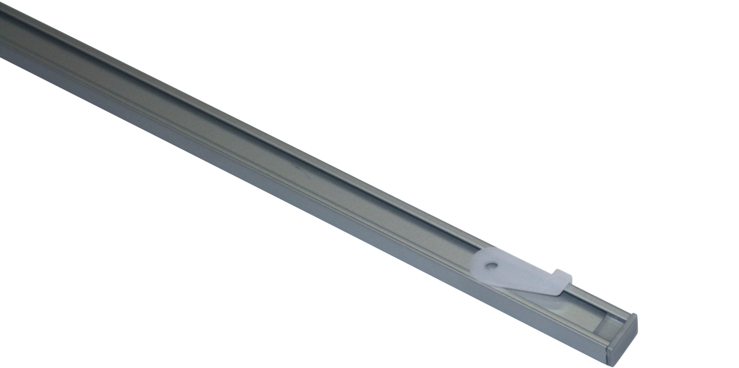 GARDINIA Vorhangschiene »Aluminium-Vorhangschienen Set 1-Lauf Lucy«, 1 läufig-läufig, mit Bohren, Deckenmontage, Aluminium, Deckenträger aus Kunststoff
