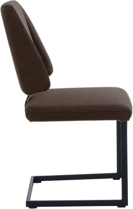 K+W Komfort & Wohnen Freischwinger »Longbeach«, 1 St., Flachgewebe Q2 2250, mit Gestell und Abstandshalter in Metall schwarz Struktur, Sitzkomfort