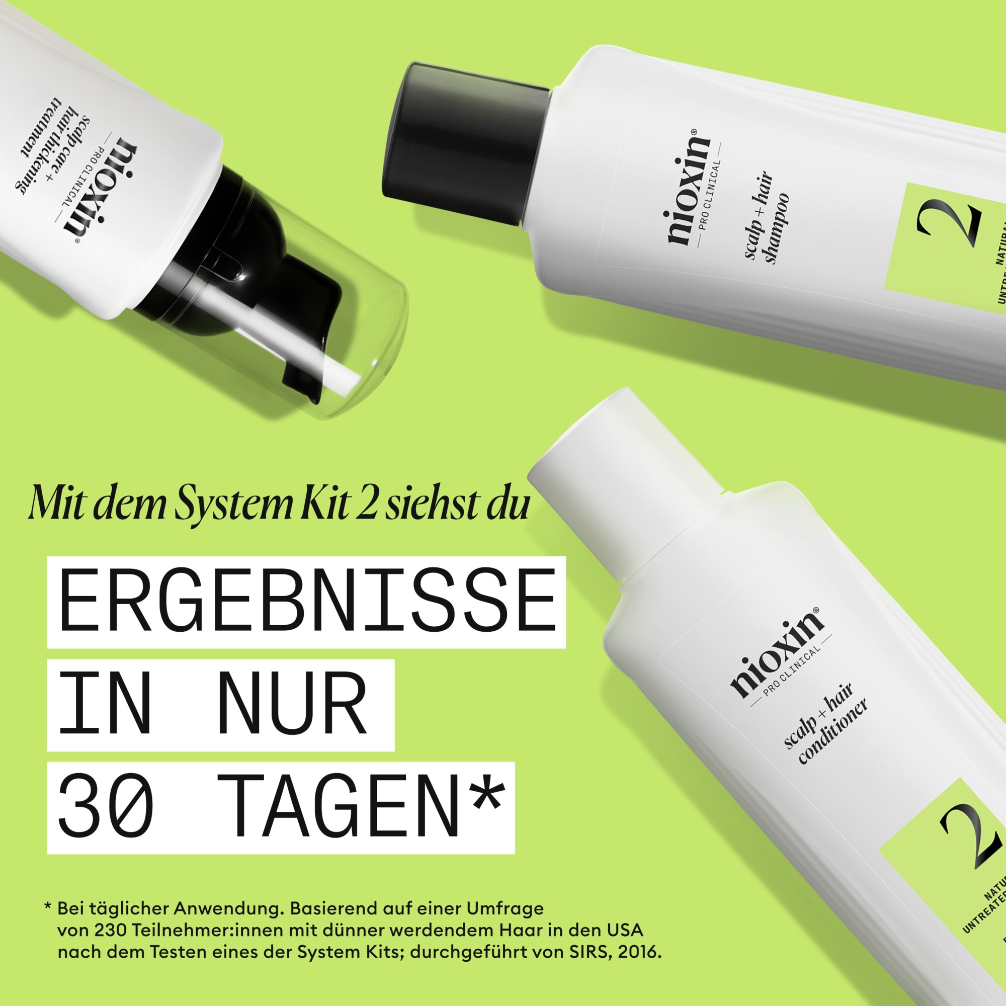 Nioxin Kopfhaut-Pflegeshampoo »System 2 Shampoo« mehr Volumen, schützt vor Haarbruch, voller wirkendes Haar