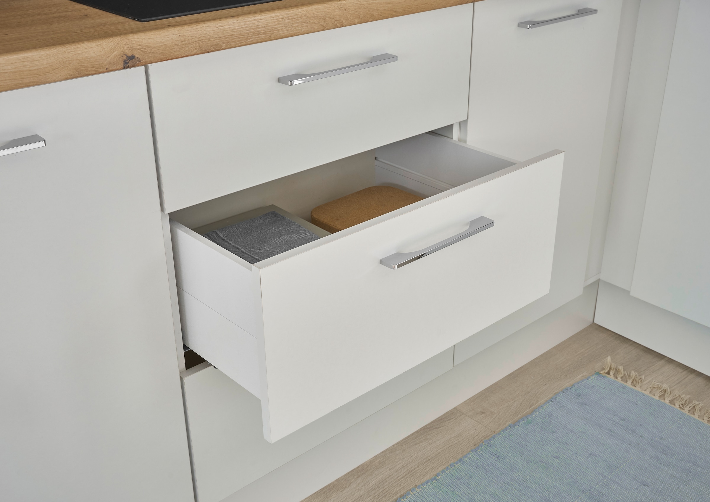 BASIC by Balculina Küchenzeile »Turin«, Breite 300 cm, wahlweise mit E-Geräten