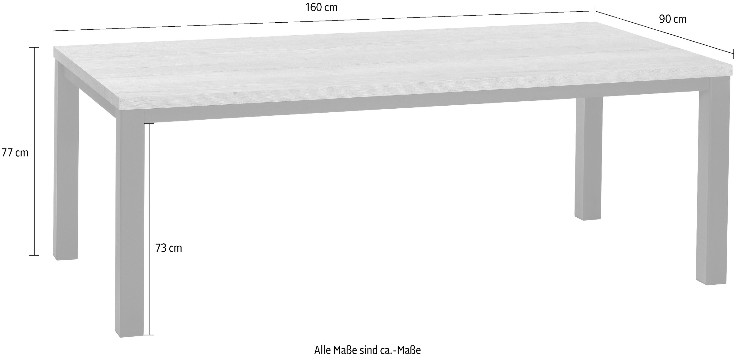 OMG Design Esstisch »Empire«, Erhältlich in zwei Farben, Breite 160cm