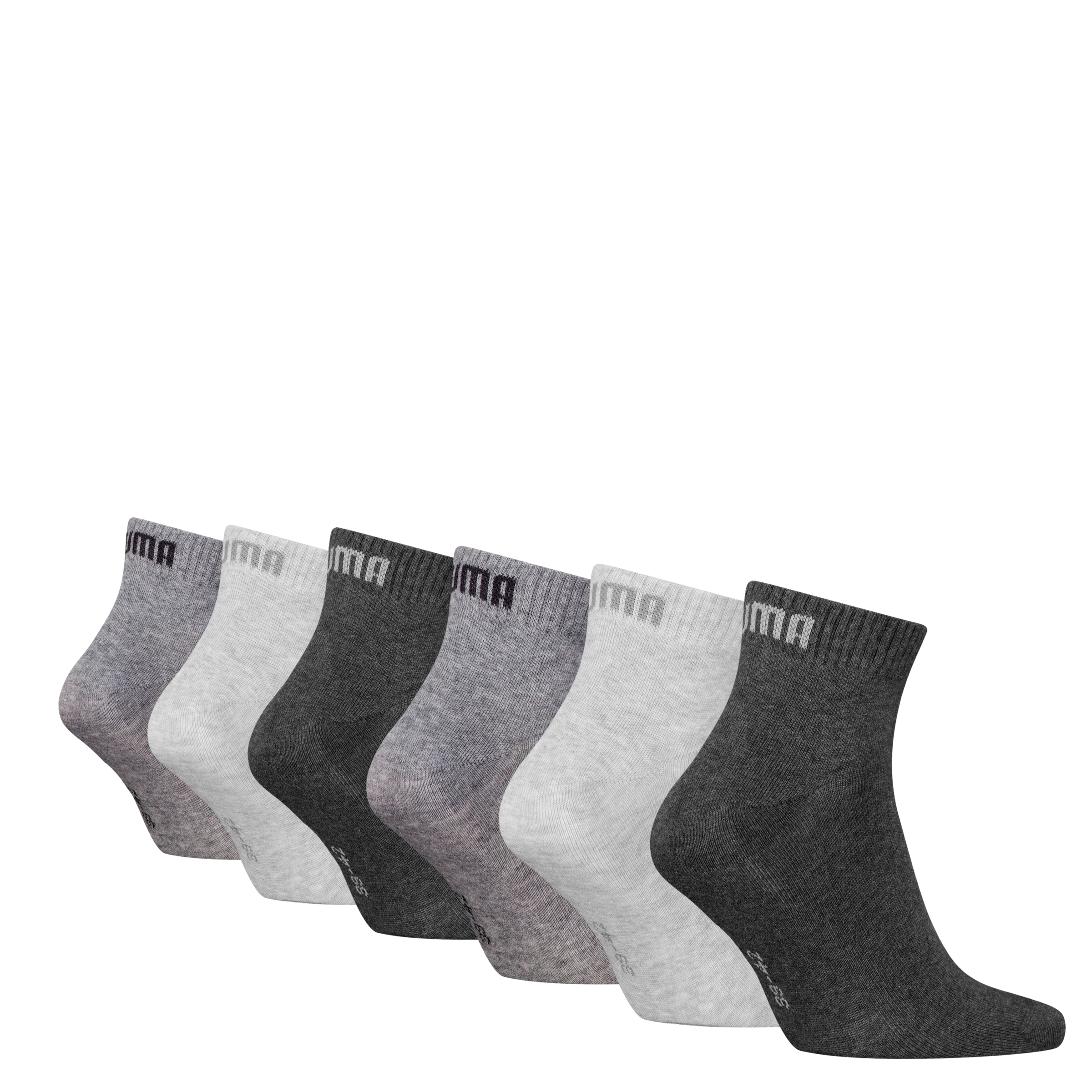 PUMA Kurzsocken »PUMA UNISEX QUARTER PLAIN 6P ECOM«, (6er-Pack), mit feuchtigkeitsableitender Technologie