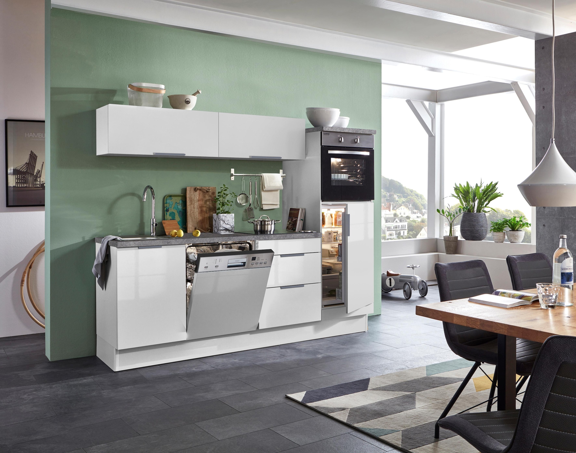 OPTIFIT Küchenzeile online E-Geräte, »Tara«, Breite 240 Vollauszug mit Soft-Close-Funktion, kaufen und ohne cm