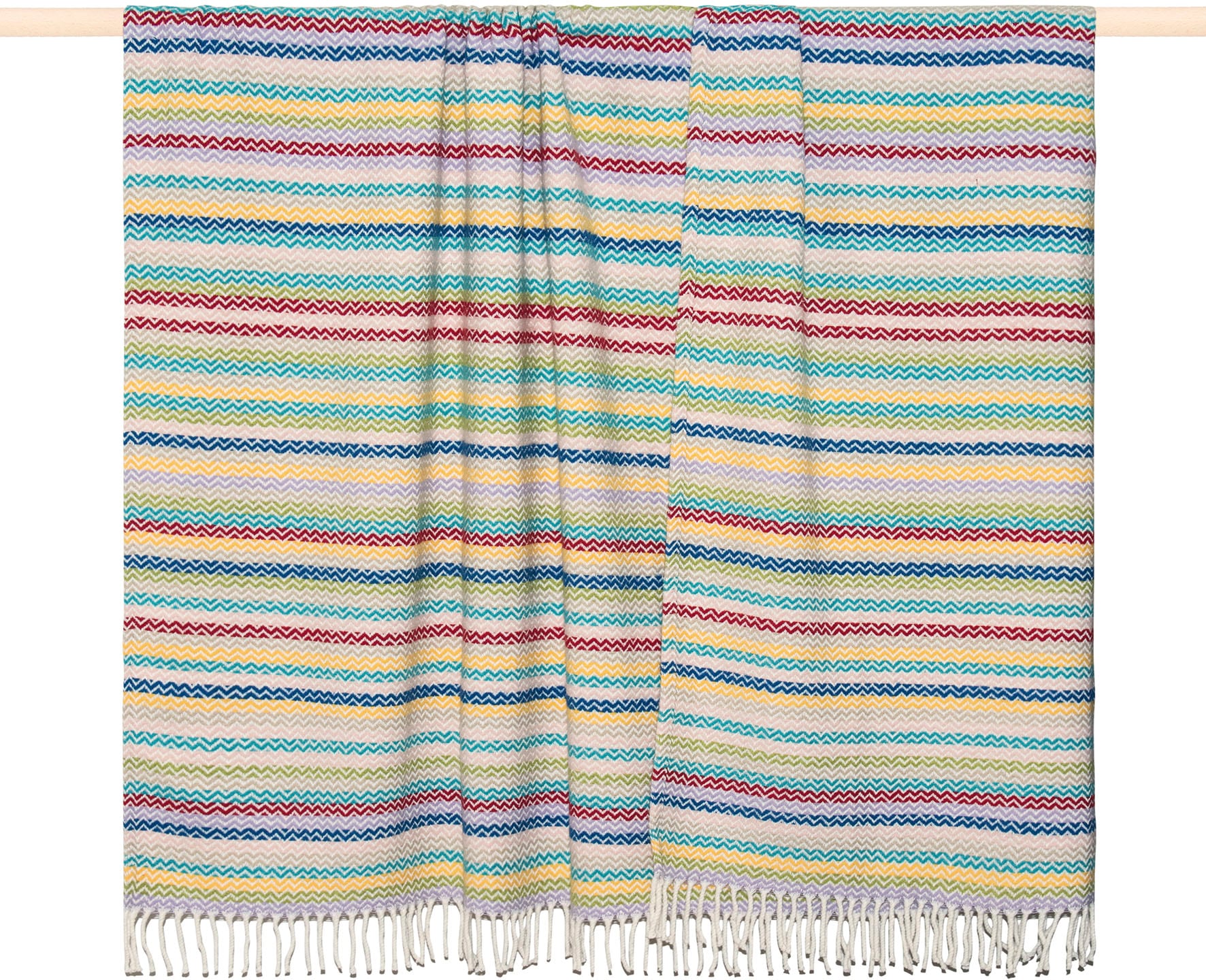 PAD Wohndecke »MODUS« Made in Europe, gestreift, mit Fransen, 150x200 cm günstig online kaufen