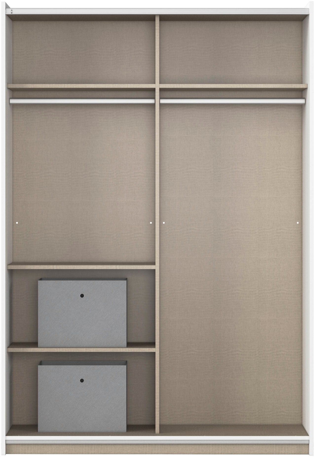 rauch Schwebetürenschrank »Kleiderschrank Schrank Garderobe REFLECT«, inkl. praktischer Innenausstattung mit 2 Stoffboxen MADE IN GERMANY