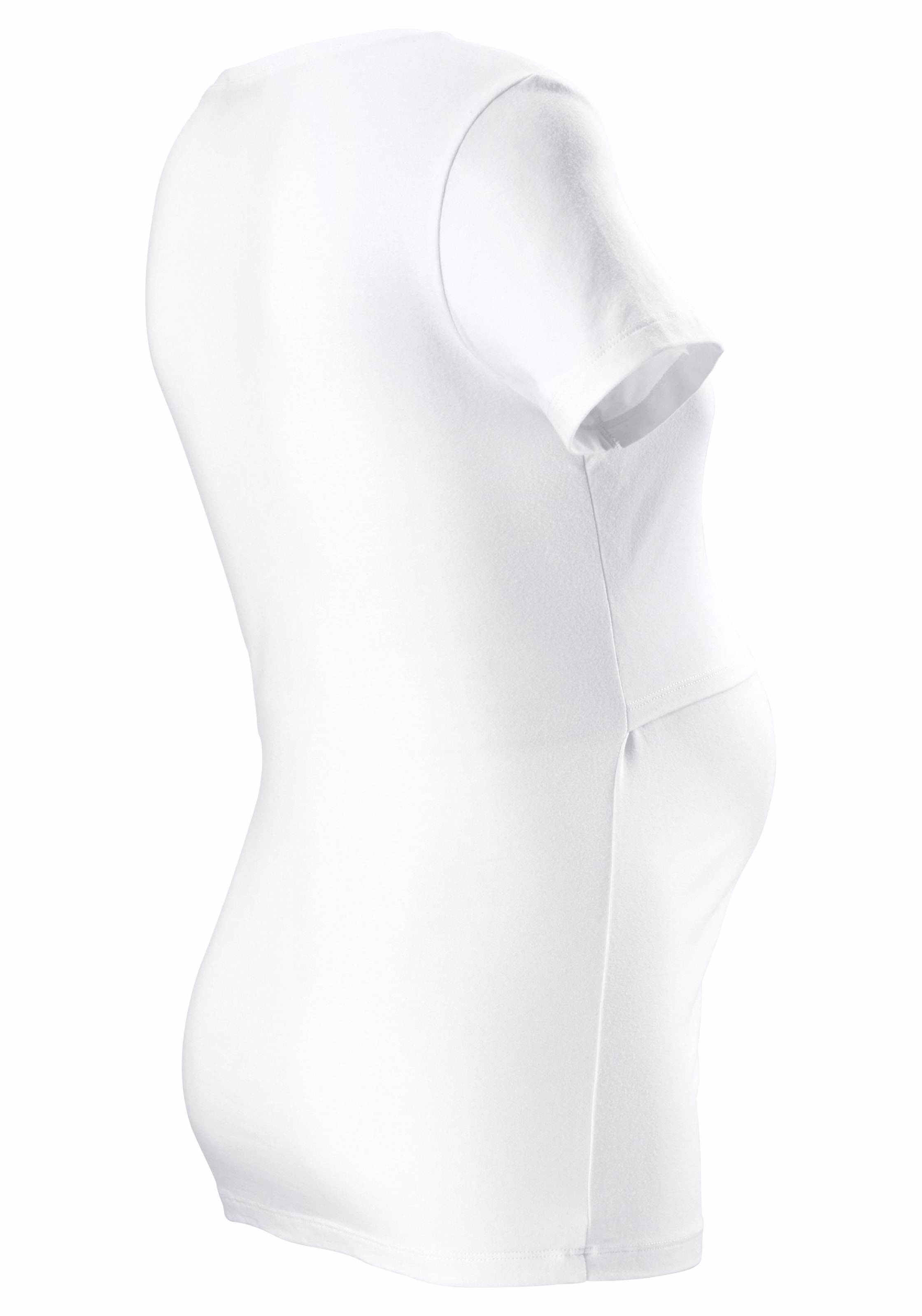 Neun Monate Umstandsshirt », 2er Pack T-Shirts für Schwangerschaft und Stillzeit« Packung, 2, 2 Stk. kurzärmelig,  figurbetonte Passform,  unifarben,  Rundhalsausschnitt