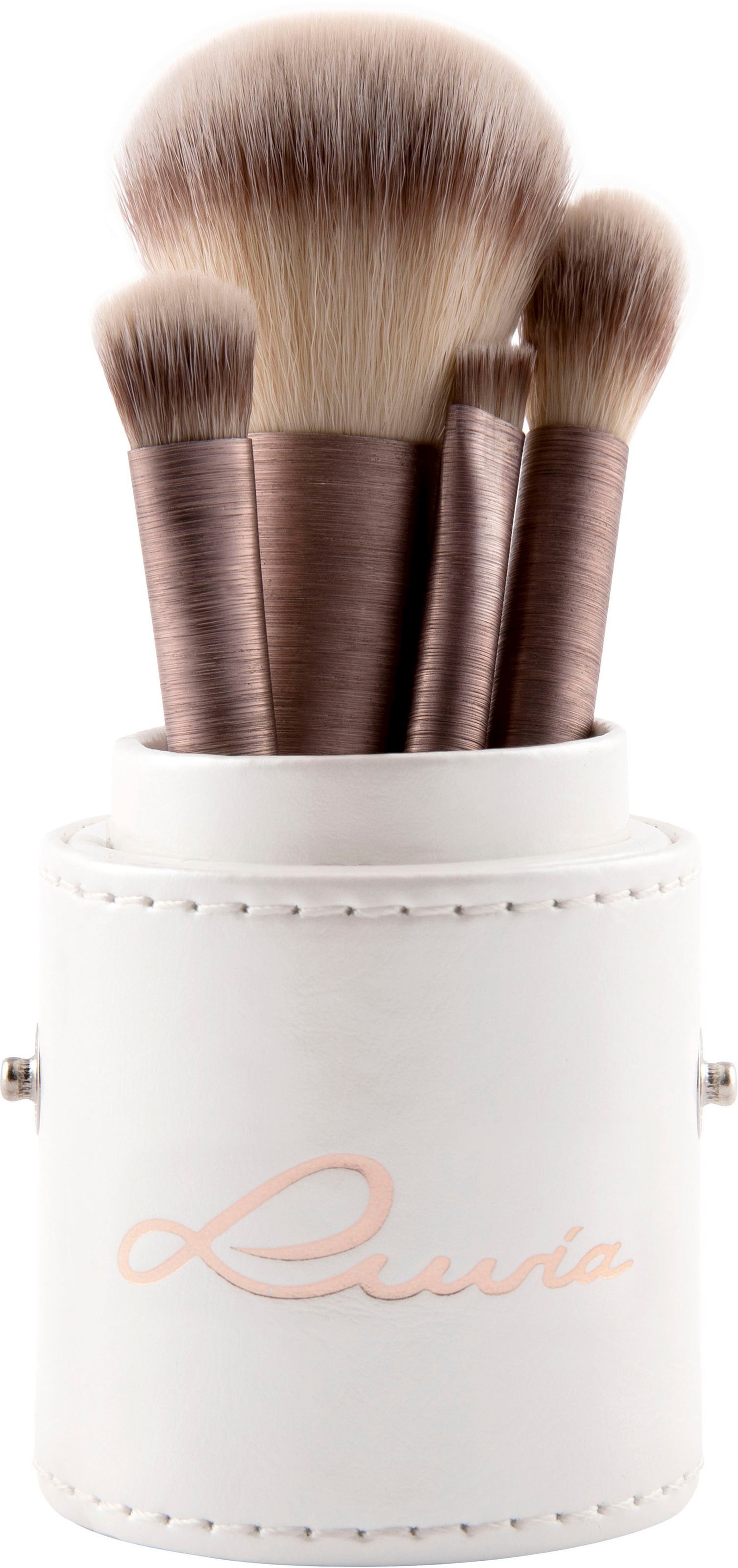 LUVIA COSMETICS Kosmetikpinsel-Set »Mini Prime Vegan« 4 Pinsel, Reise-Set, Nurai-Pinselhaar, vegan. weiß 4 vegane Kosmetikpinsel in Reisegröße