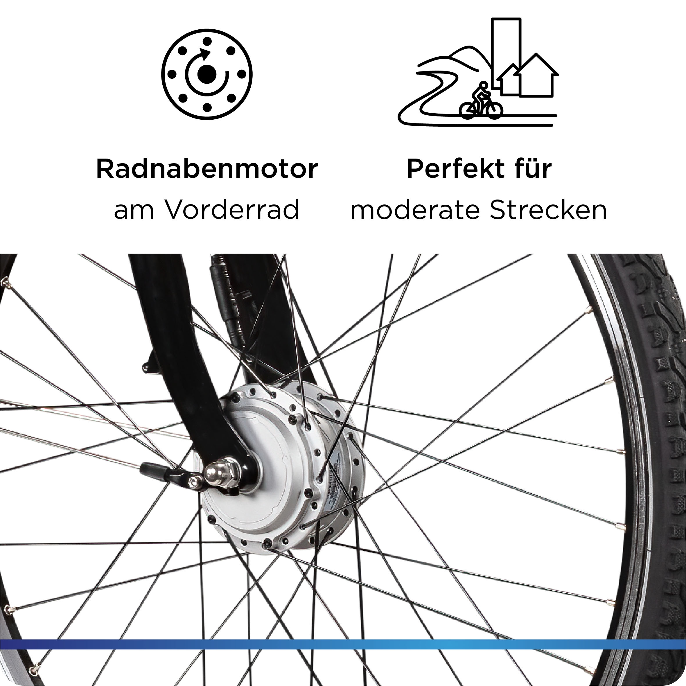 Zündapp »Z517« 7 Gang Shimano Nabenschaltung Frontmotor 250 W mit großem Frontkorb,  Pedelec, Elektrofahrrad für Damen u. Herren