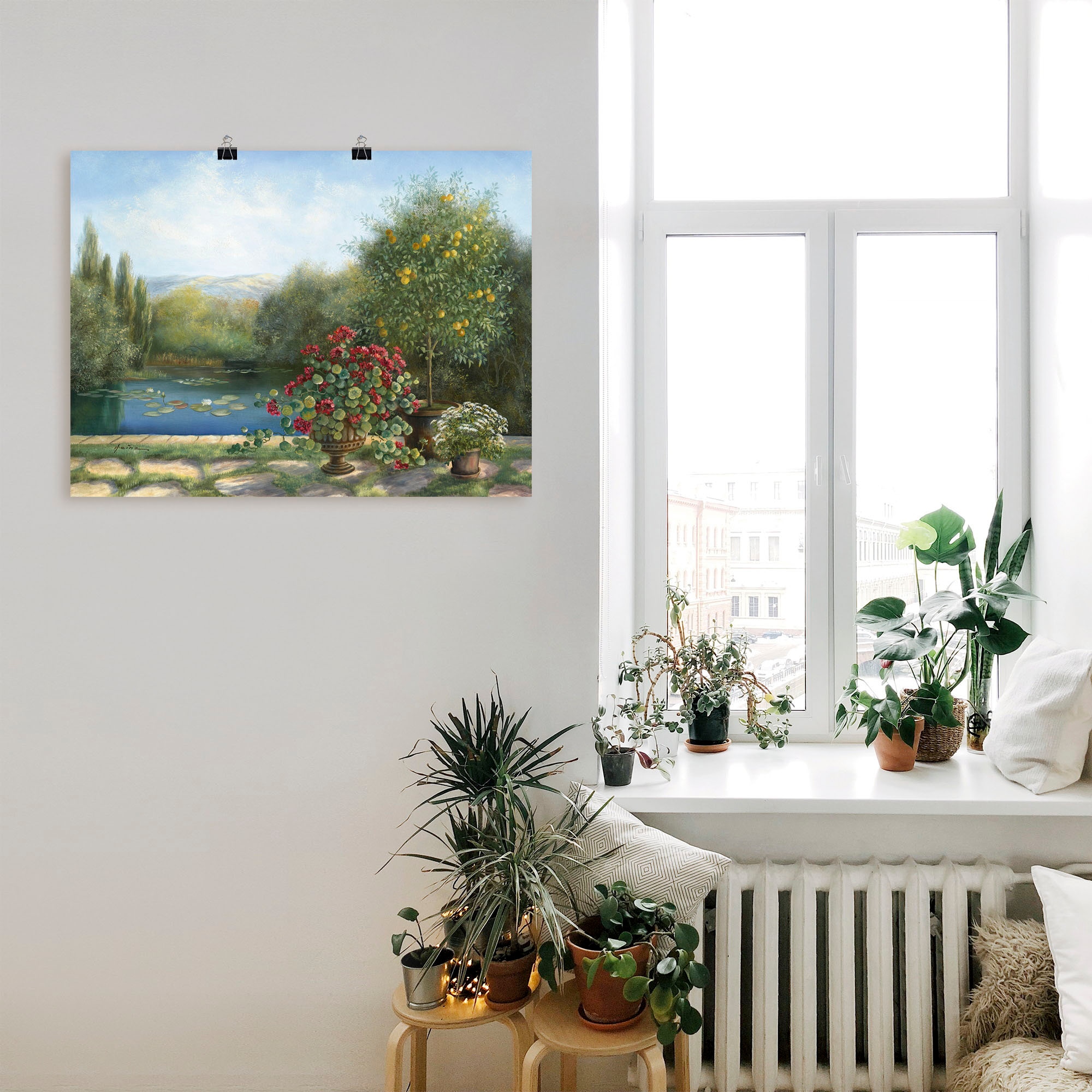Artland Poster »Seerosenteich«, Gartenbilder, (1 St.), als Alubild, Leinwandbild, Wandaufkleber oder Poster in versch. Größen