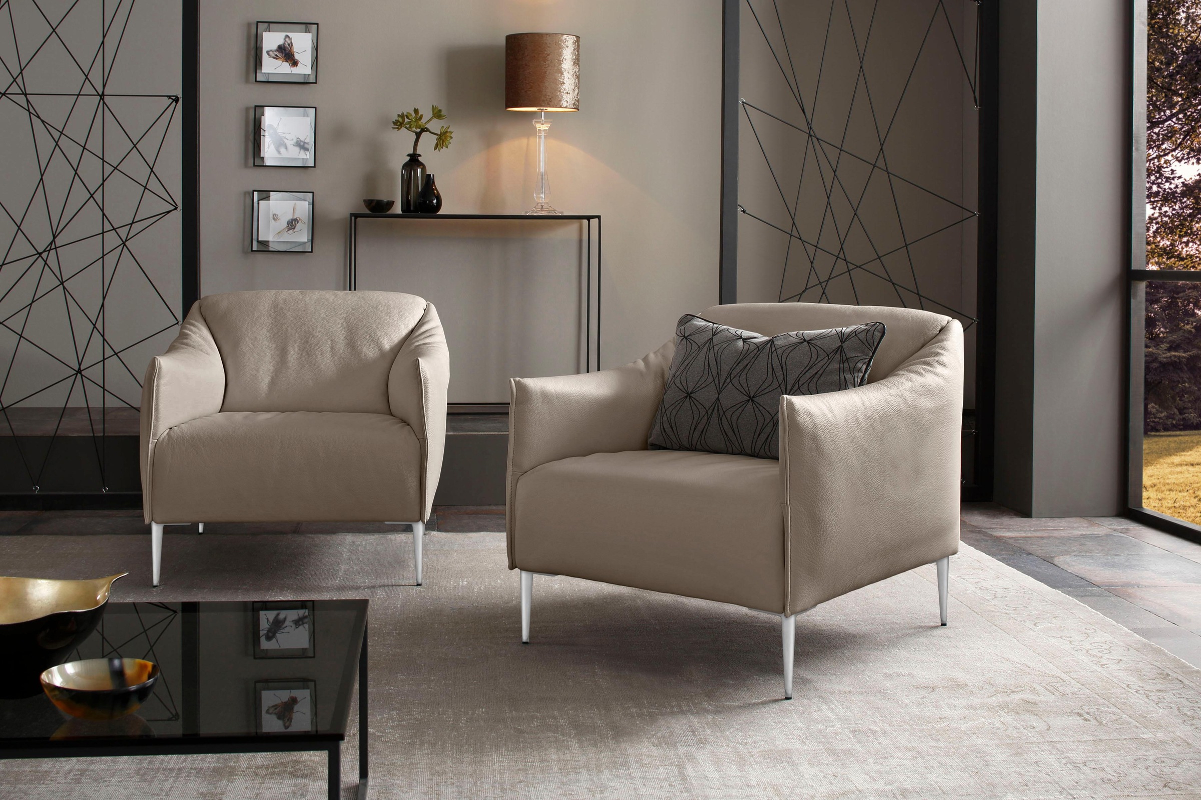 W.SCHILLIG Cocktailsessel »sally«, mit Metallfüßen in Chrom glänzend
