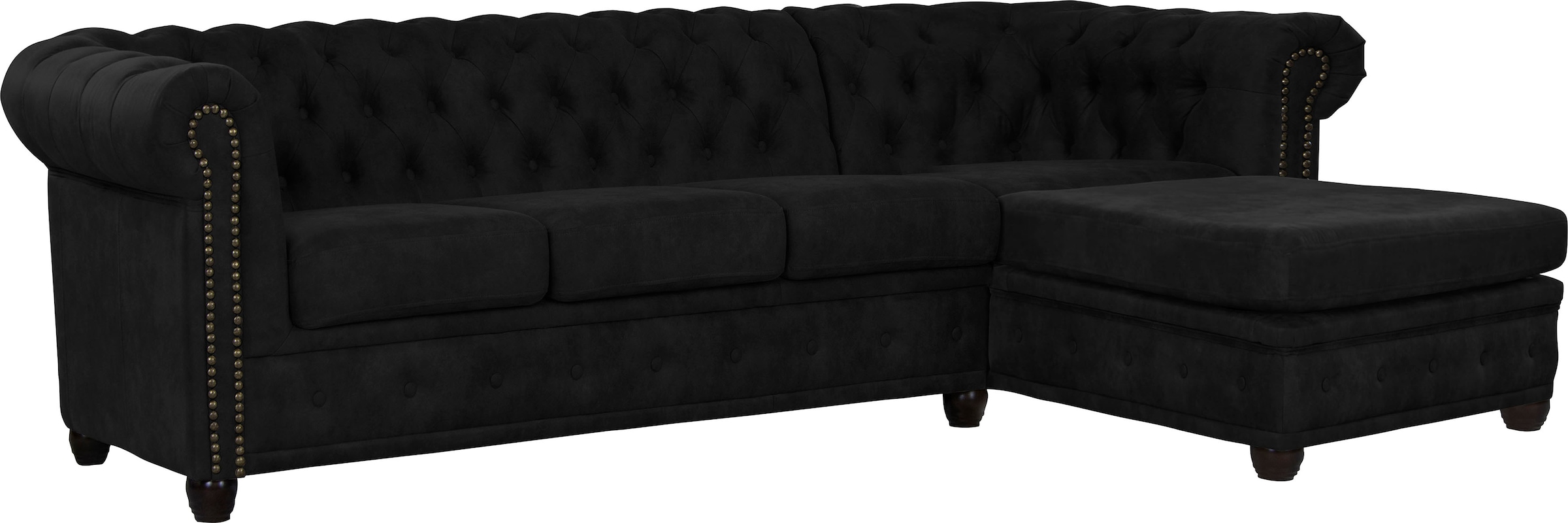 Home affaire Chesterfield-Sofa "Rysum L-Form", Chesterfield-Optik mit Ottom günstig online kaufen