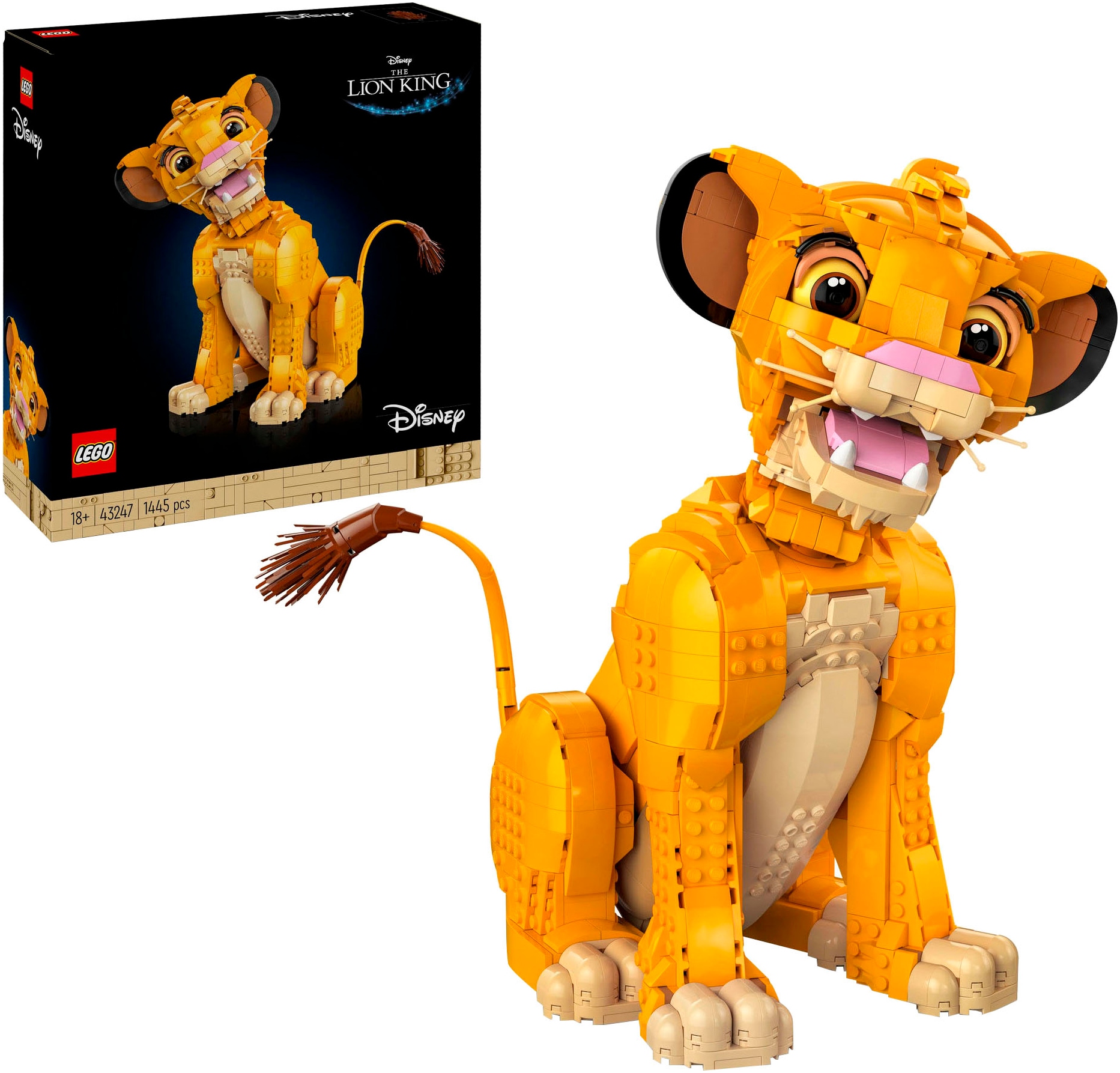 LEGO® Konstruktionsspielsteine »Simba, der junge König der Löwen (43247), LEGO Disney Classic«, (1445 St.), Made in Europe