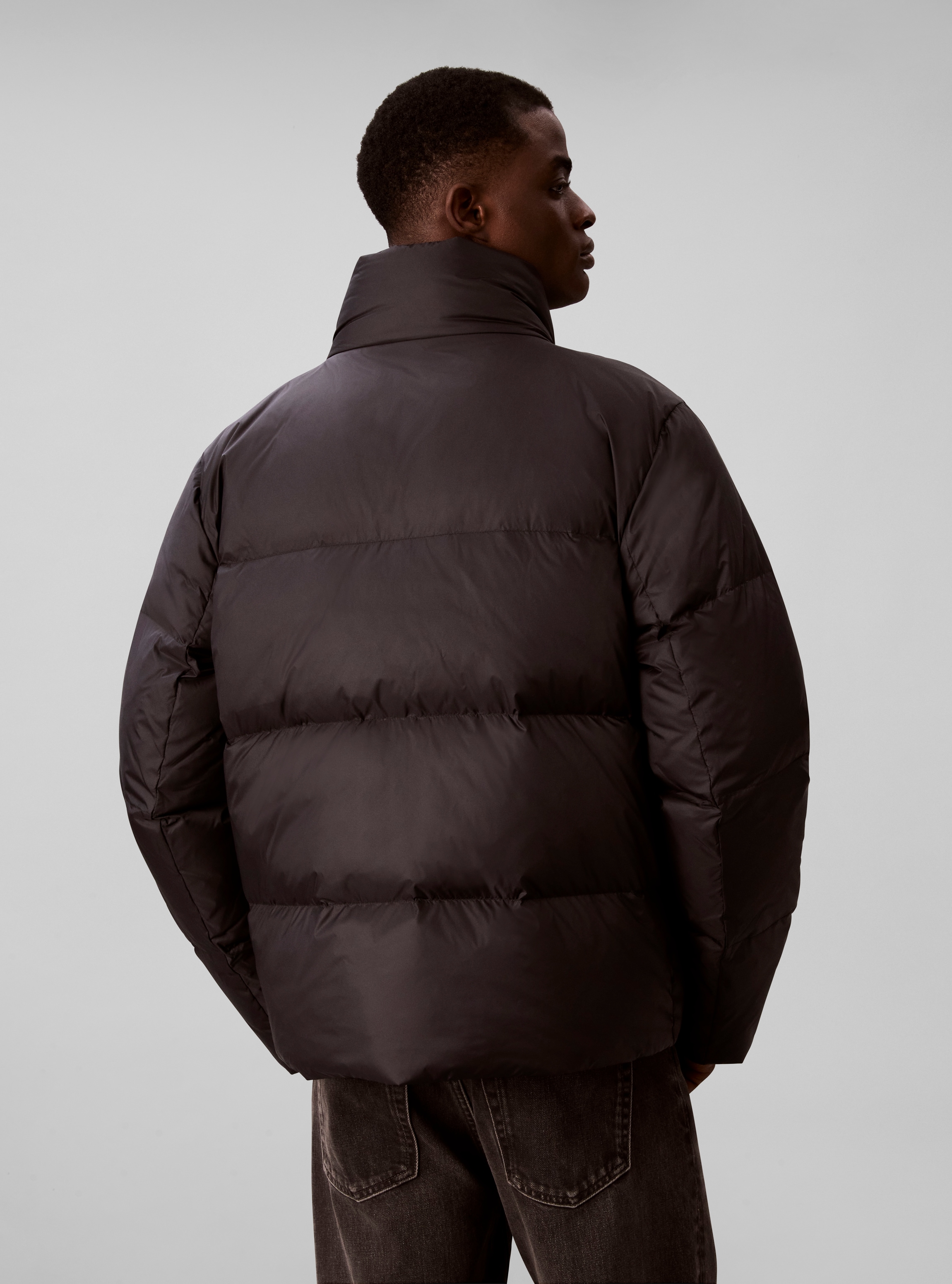 Calvin Klein Steppjacke »NYLON DOWN PUFFER« ohne Kapuze Regular fit mit Stehkragen