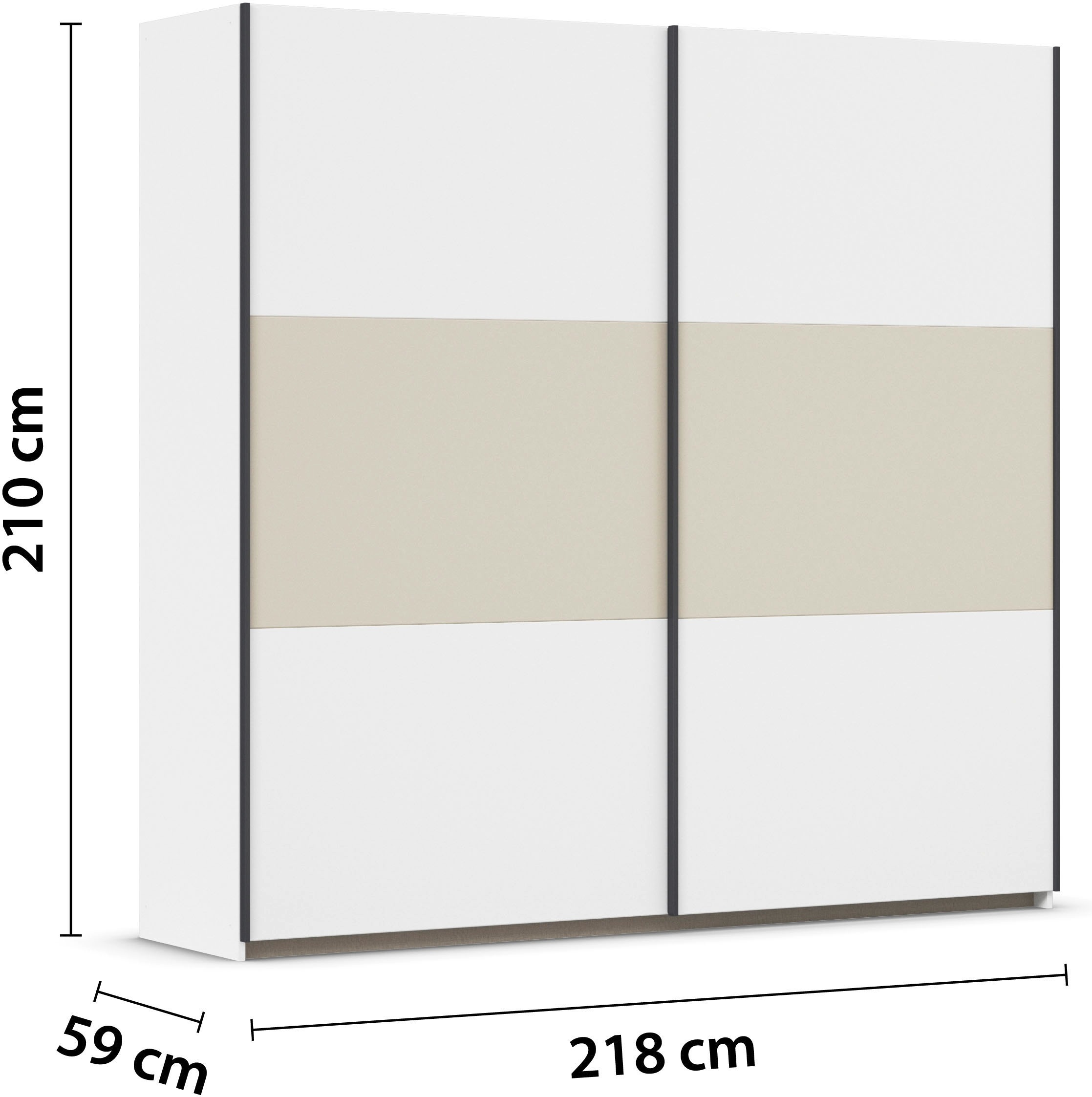 rauch Schwebetürenschrank »Kleiderschrank Schrank Garderobe Garderobenschrank Wäscheschrank NEO«, (in 3 verschiedenen Ausstattungen BASIC/CLASSIC/PREMIUM), mit großzügigem Stauraum und vielfältigen Farbkombinationen