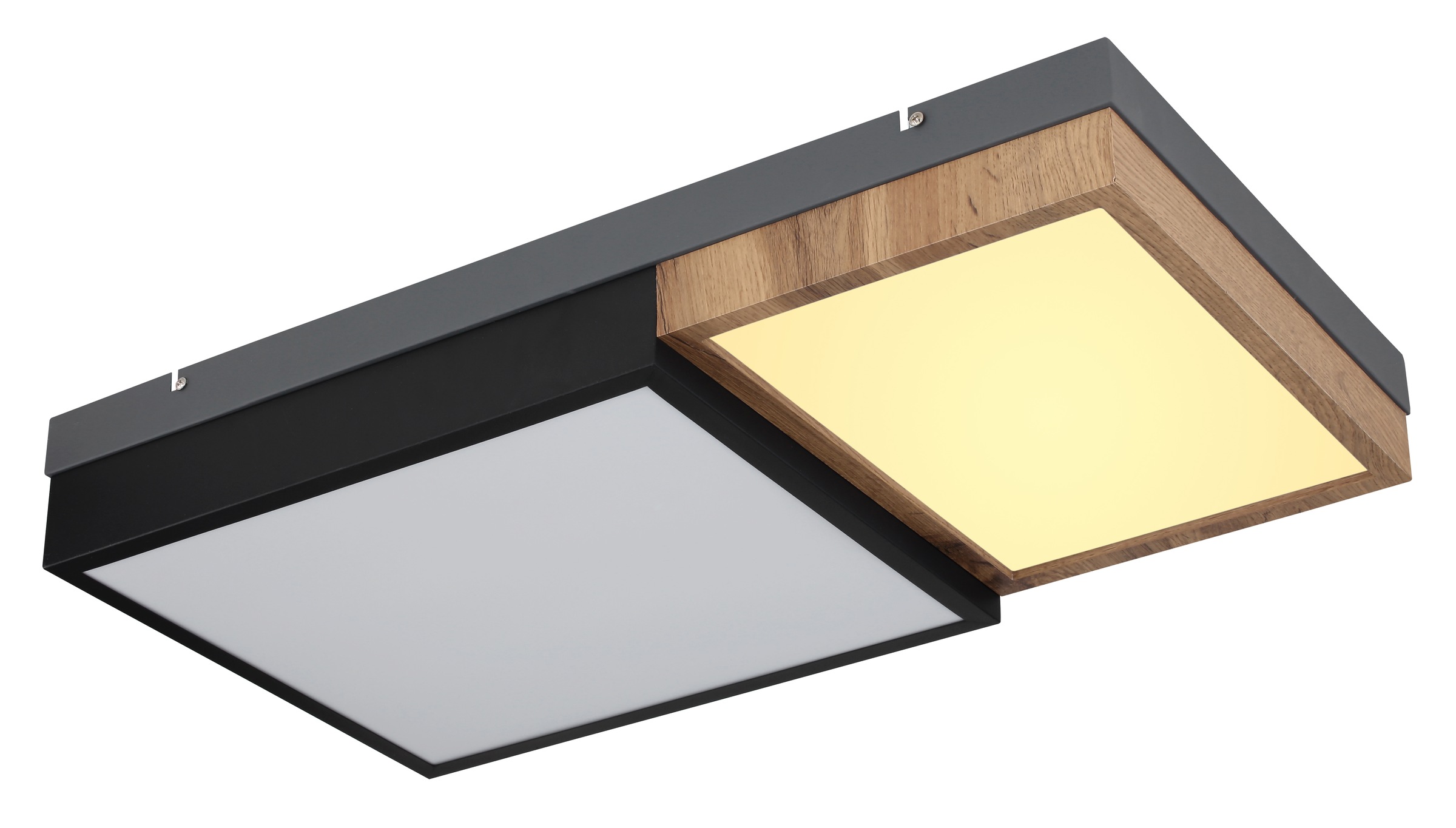 GLOBO LIGHTING LED Deckenleuchte »GUNDI« LED-Modul Warmweiß Deckenlampe/Wohnzimmer/Schlafzimmer/modern/Holz