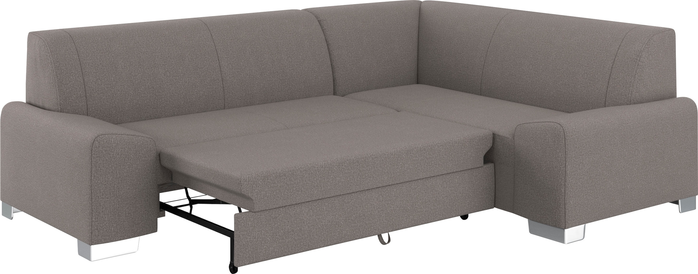 DOMO collection Ecksofa »Anzio in kubischer Formensprache, flache Armlehnen, L-Form«, Wahlweise mit Bettfunktion und Federkern für hohen Sitzkomfort