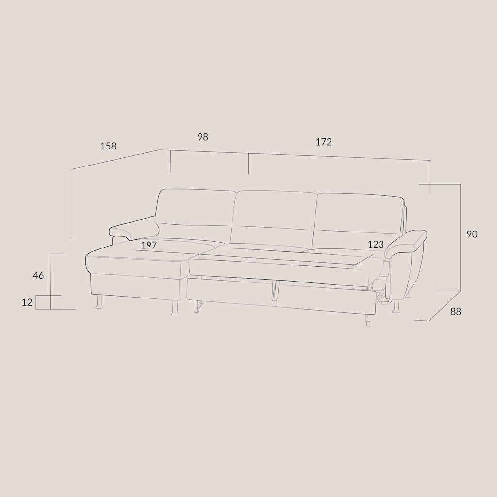 CALIZZA INTERIORS Ecksofa »Onyx«