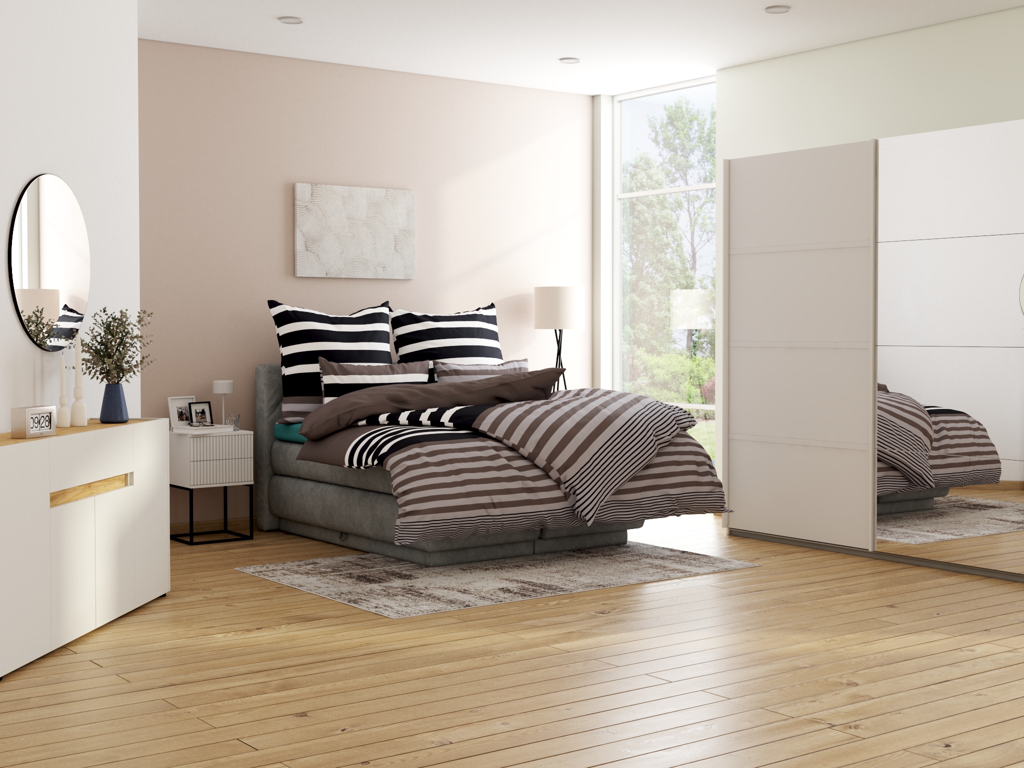 my home Teppich »Salsa« rechteckig 9 mm Höhe mit besonders weichem Flor, Kurzflor, im Vintage-Look, dichte Qualität