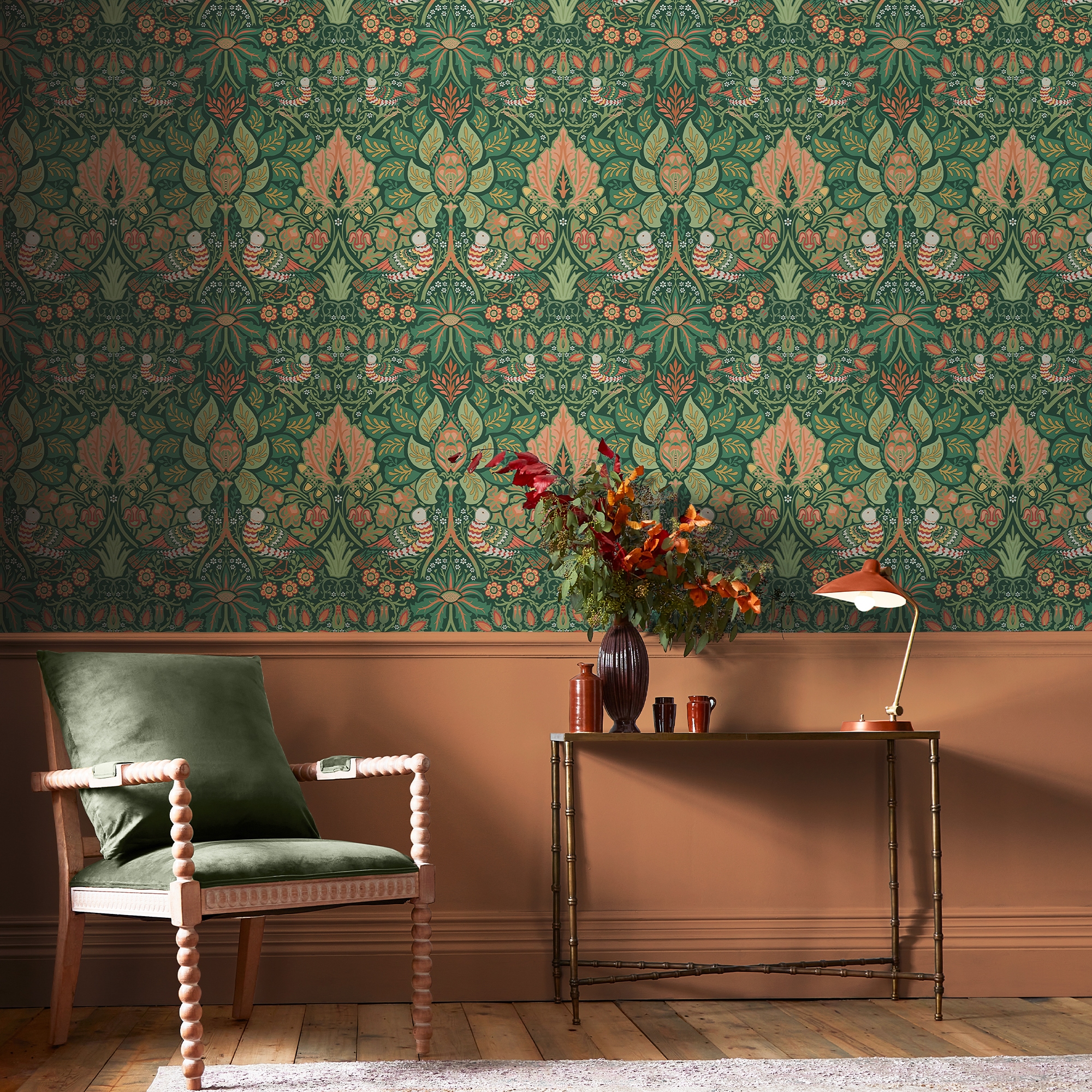 WILLIAM MORRIS AT HOME Vliestapete »Dove & Rose Woodland« Motiv glatt Desig günstig online kaufen