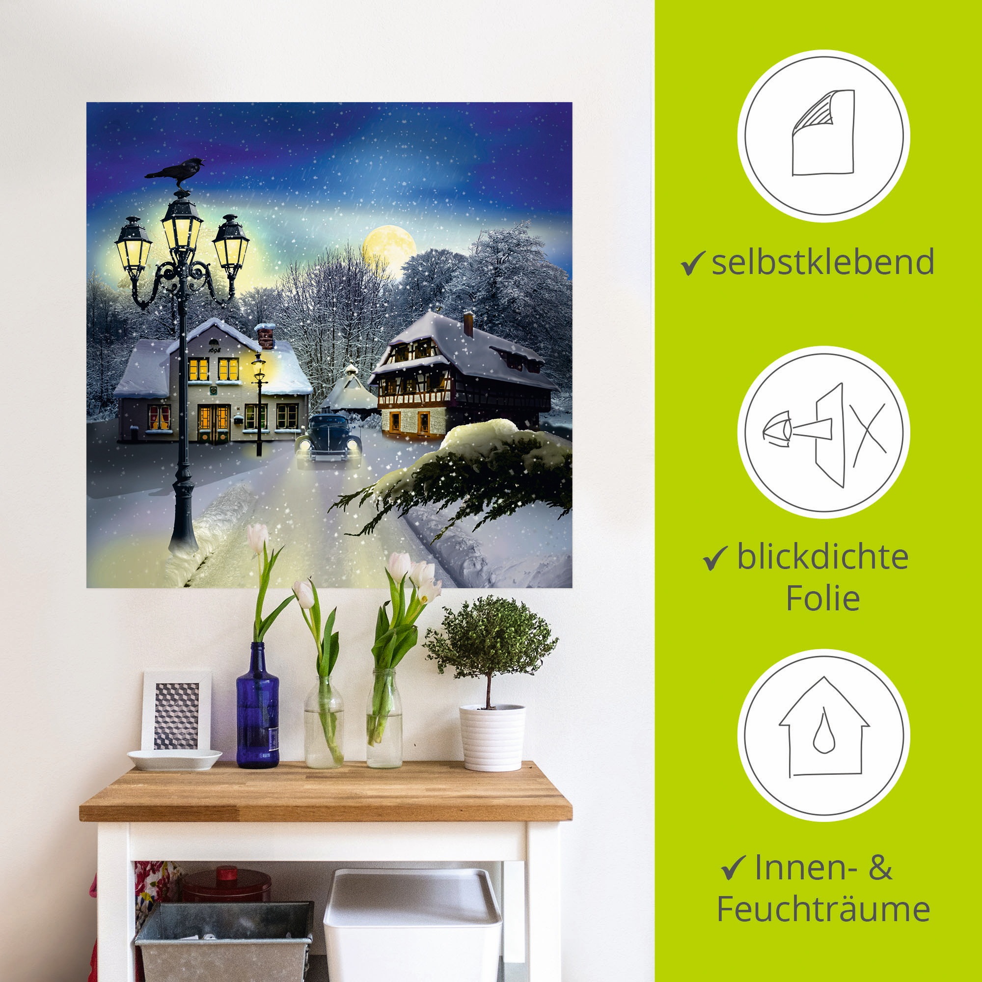 Artland Wandbild »Winterzeit«, Vier Jahreszeiten, (1 St.), als Leinwandbild, Poster, Wandaufkleber in verschied. Größen