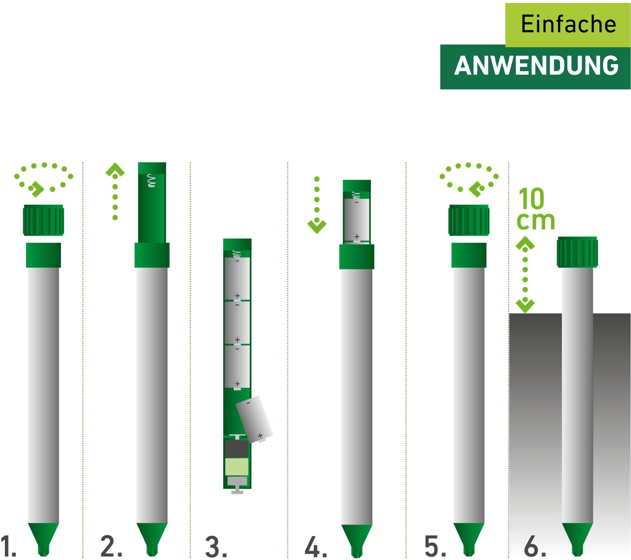 Windhager Ultraschall-Tierabwehr »Maulfwurfschreck und Wühlmausvertreiber Premium, batteriebetrieben« Wirkungsbereich 900 m² mit Resonanzschwingungen und Ultraschall